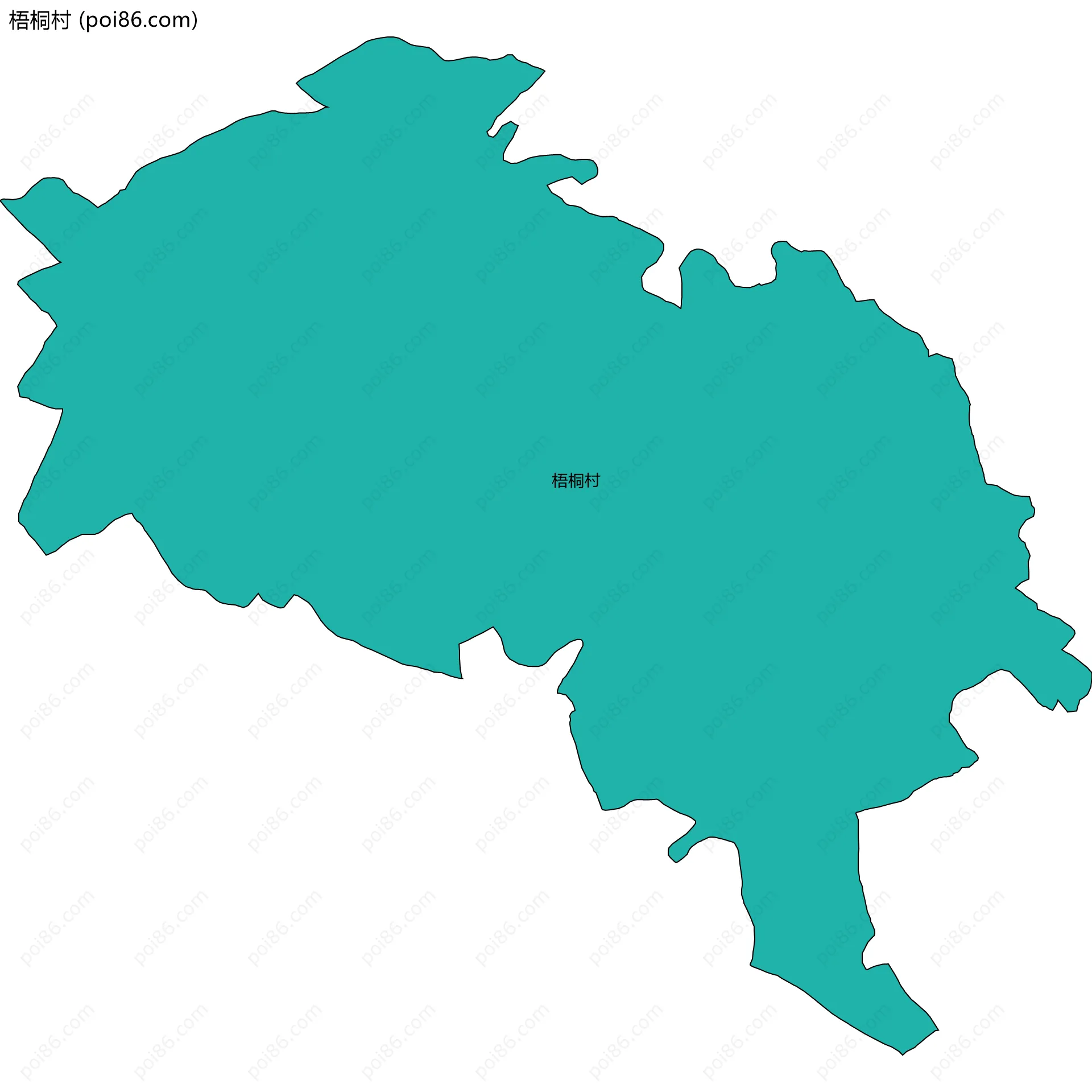 梧桐村边界地图