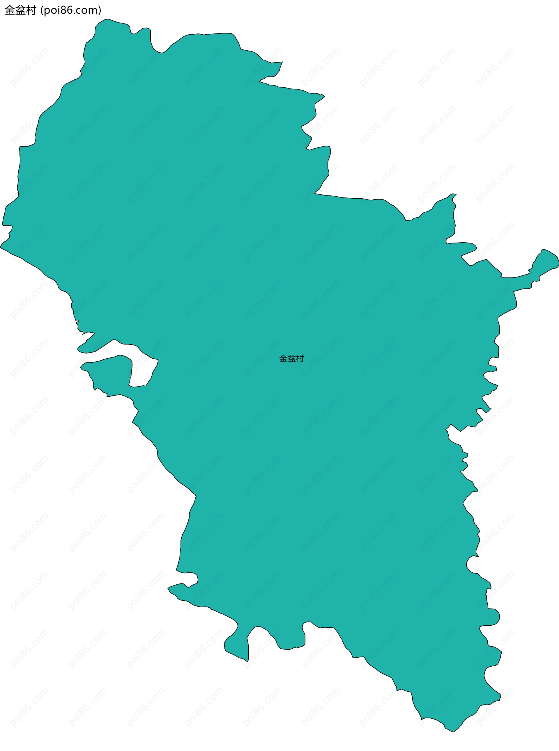 金盆村边界地图
