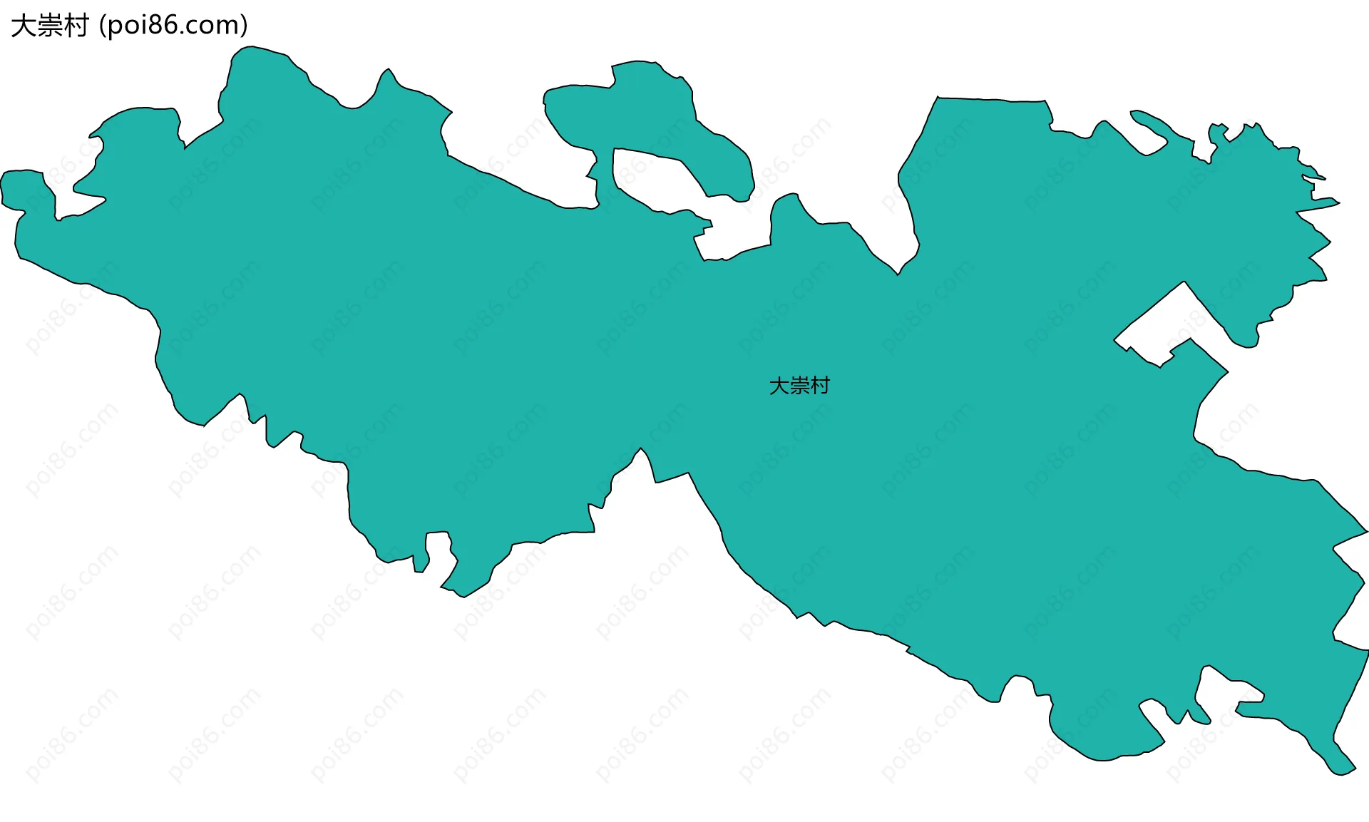 大崇村边界地图