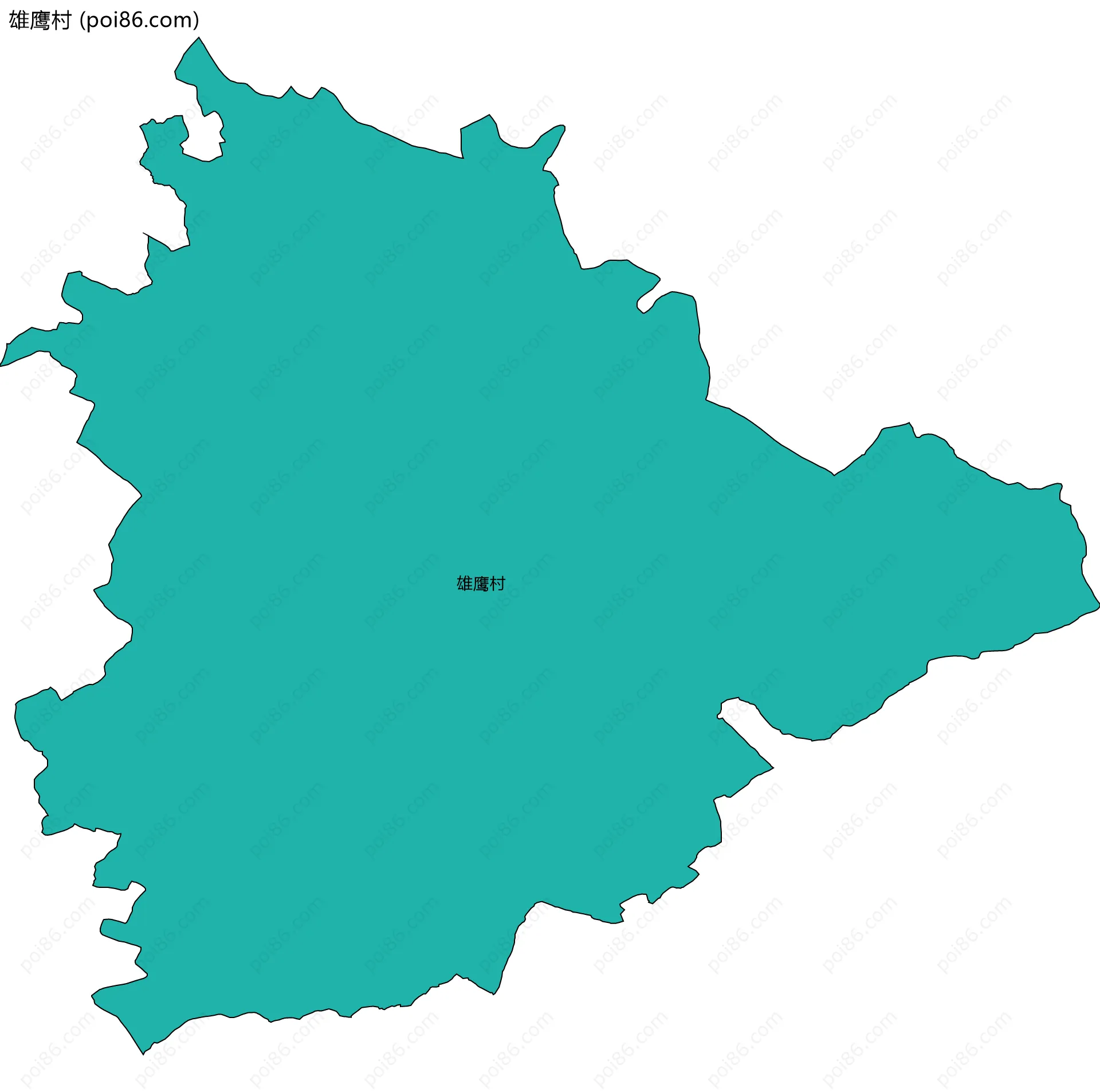 雄鹰村边界地图