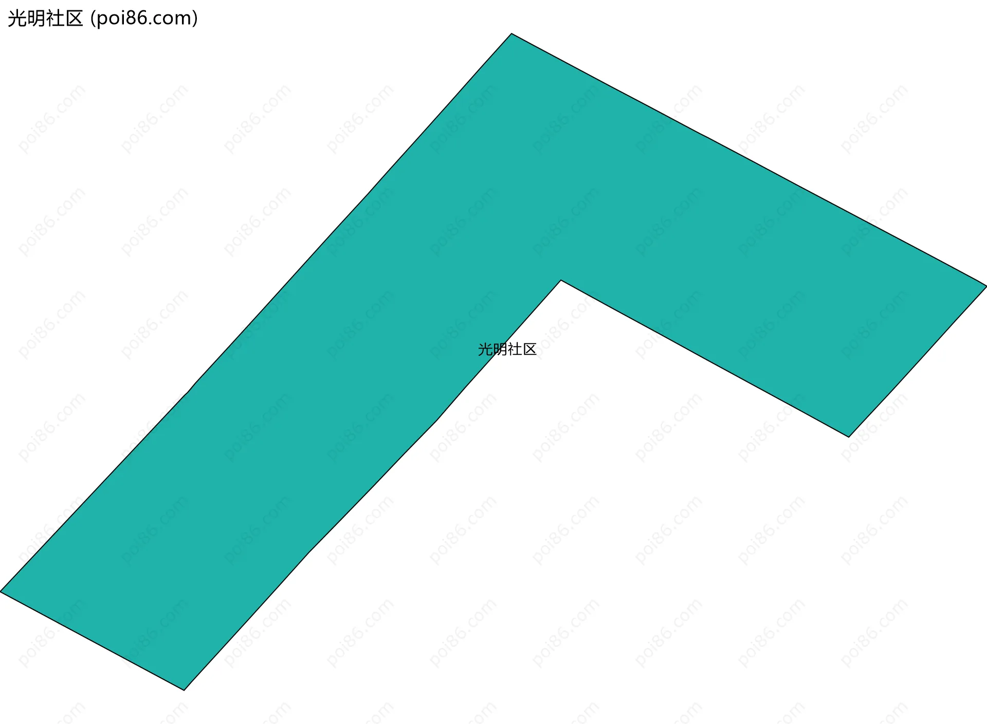 光明社区边界地图