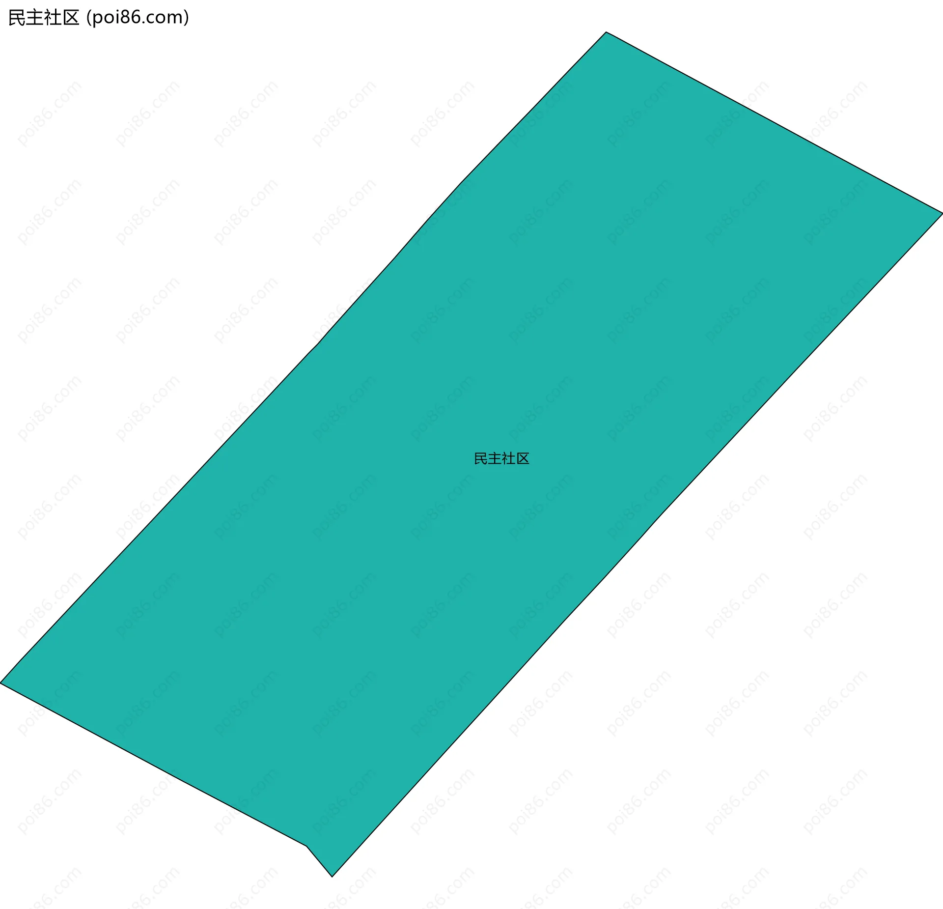 民主社区边界地图