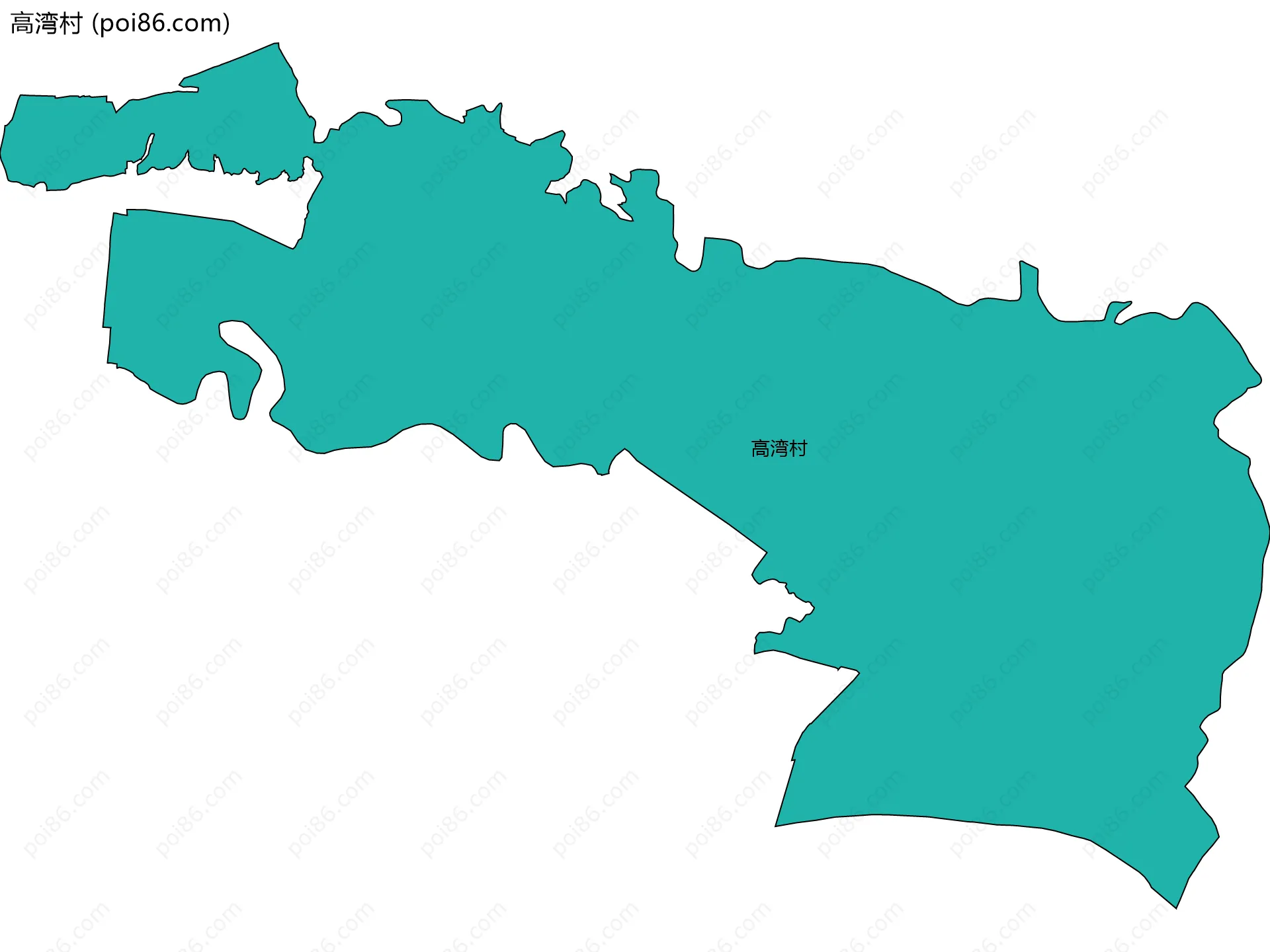 高湾村边界地图
