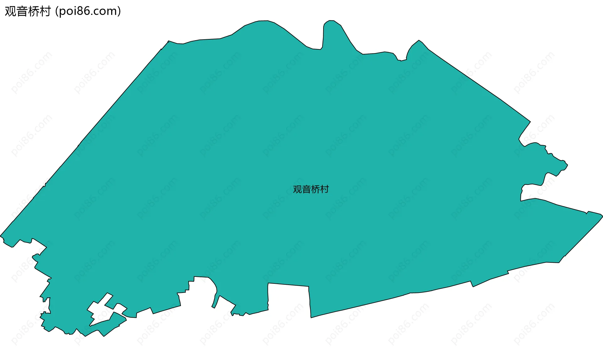 观音桥村边界地图