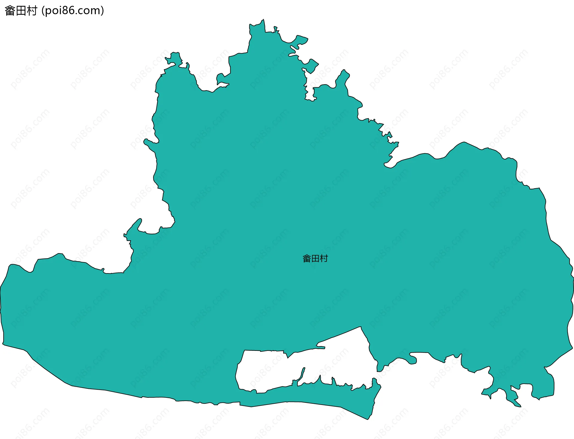 畲田村边界地图