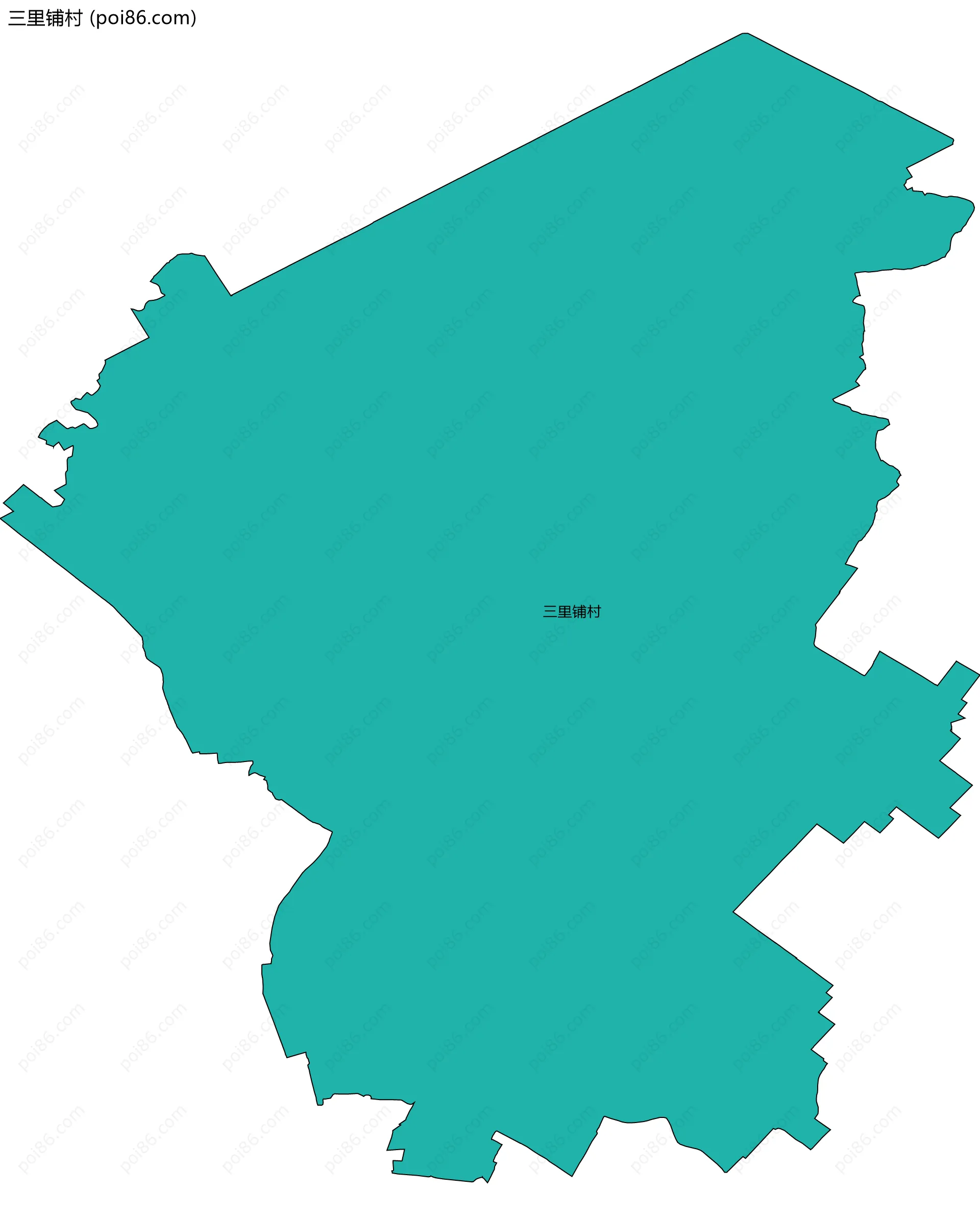 三里铺村边界地图