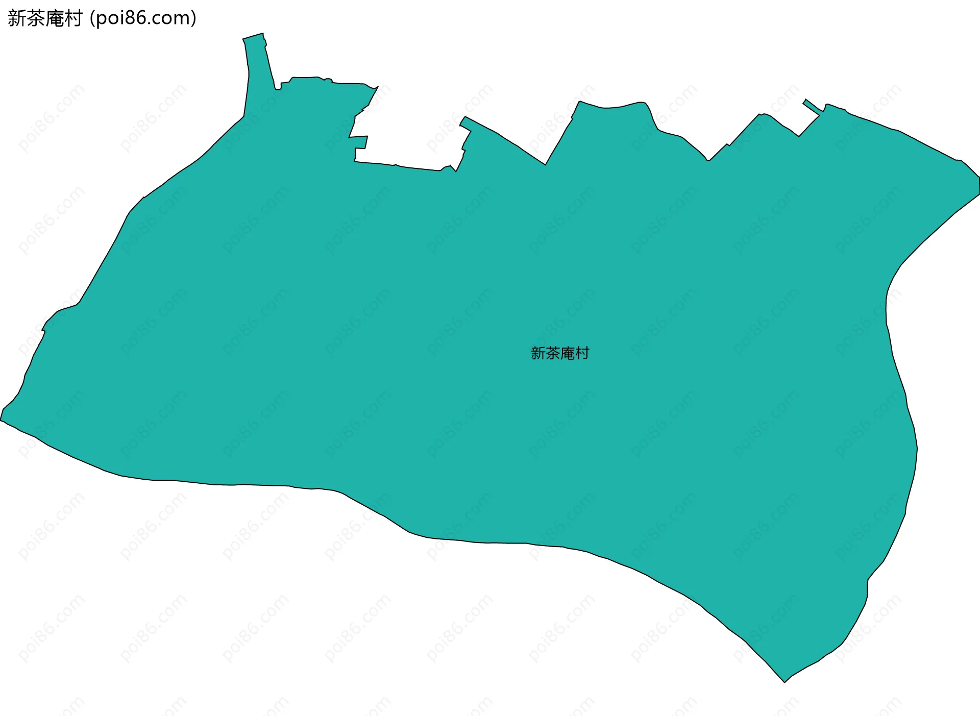 新茶庵村边界地图