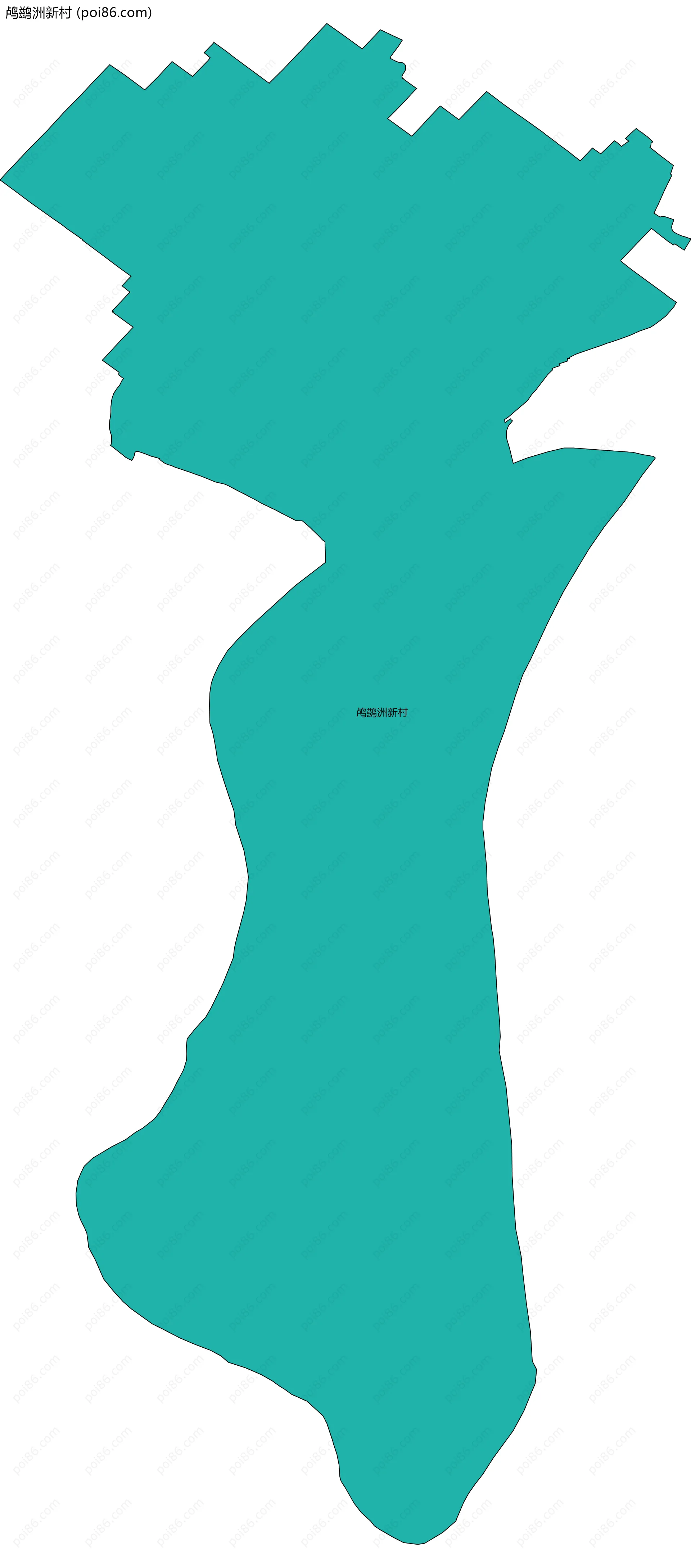 鸬鹚洲新村边界地图