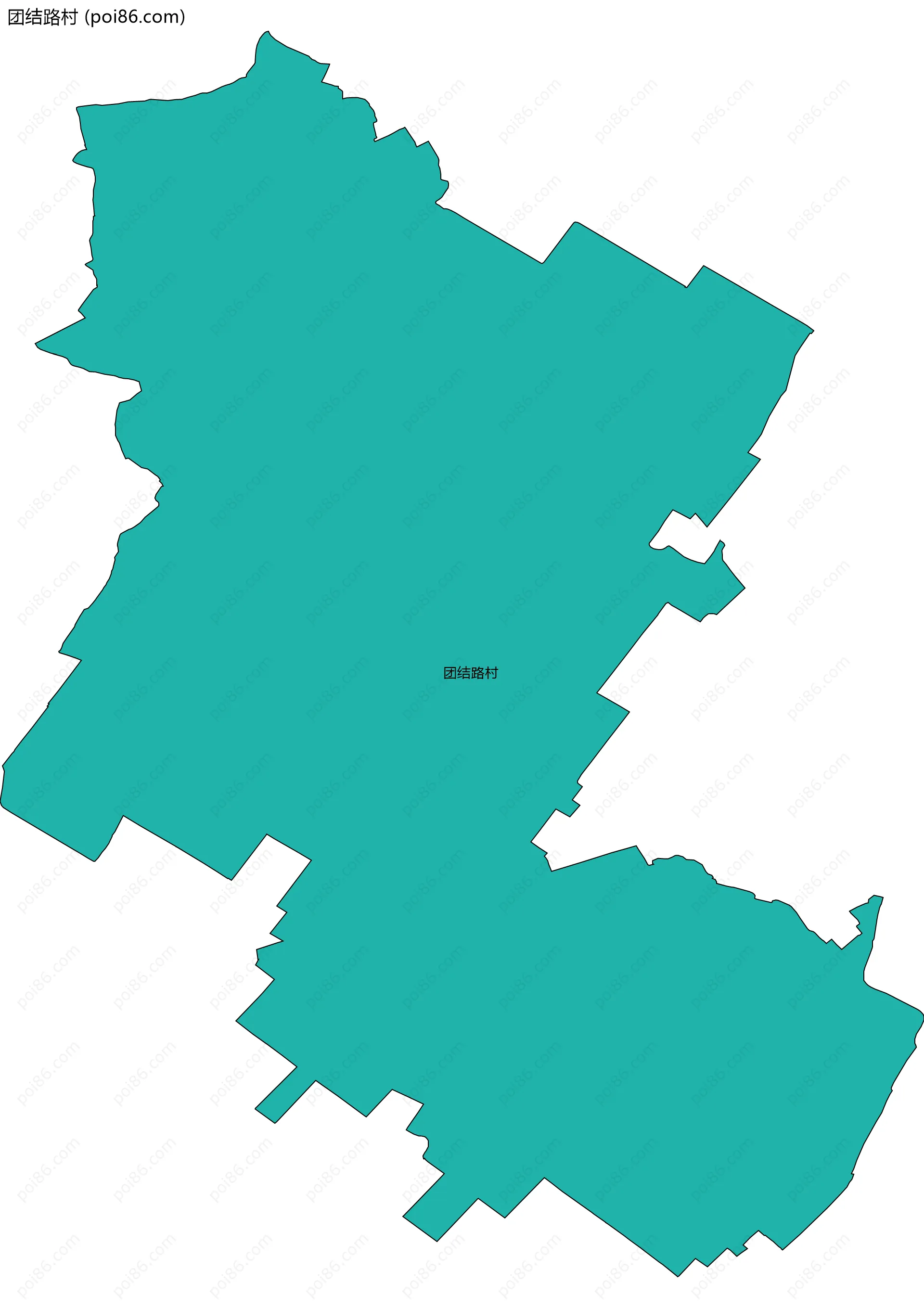 团结路村边界地图