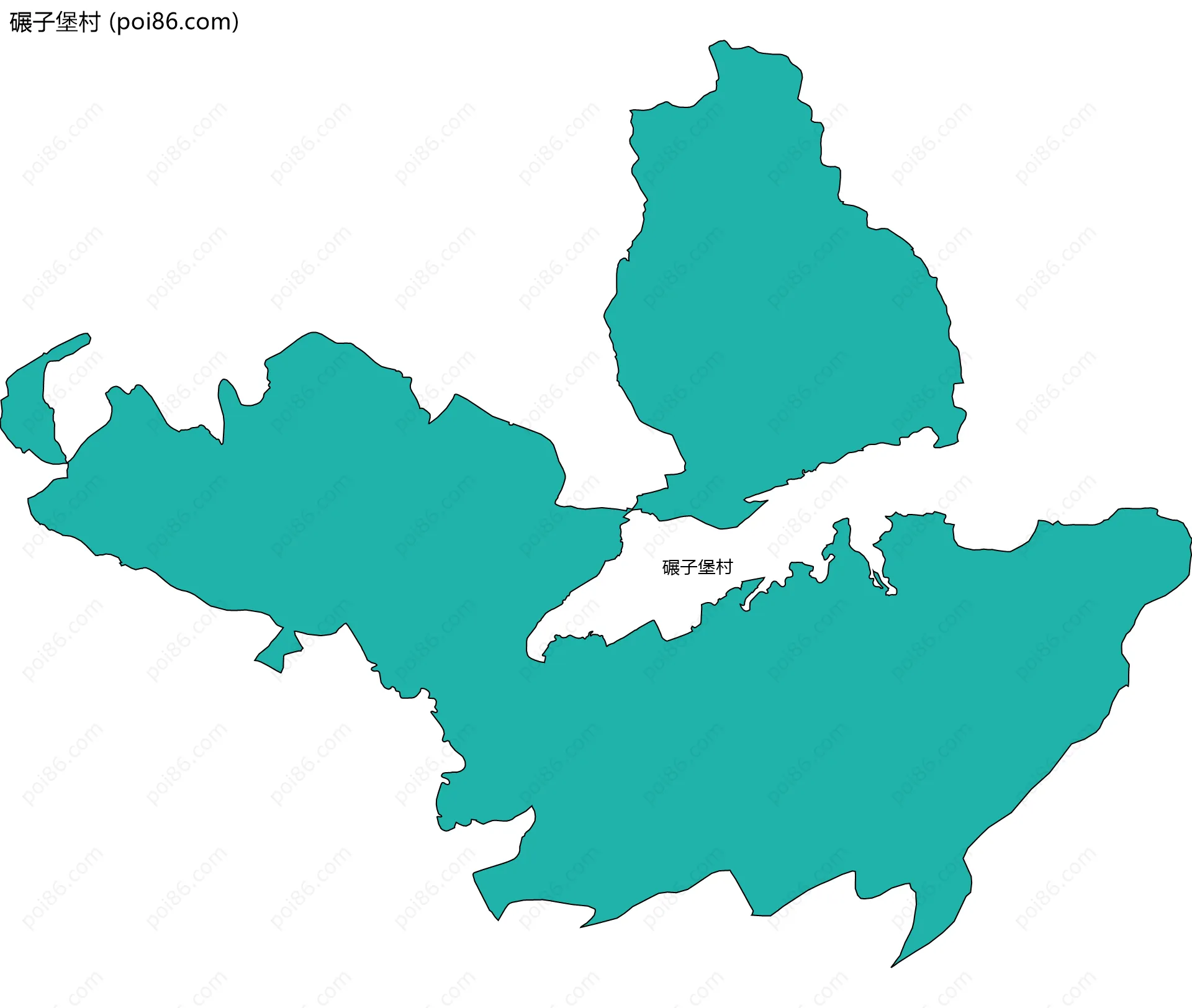 碾子堡村边界地图