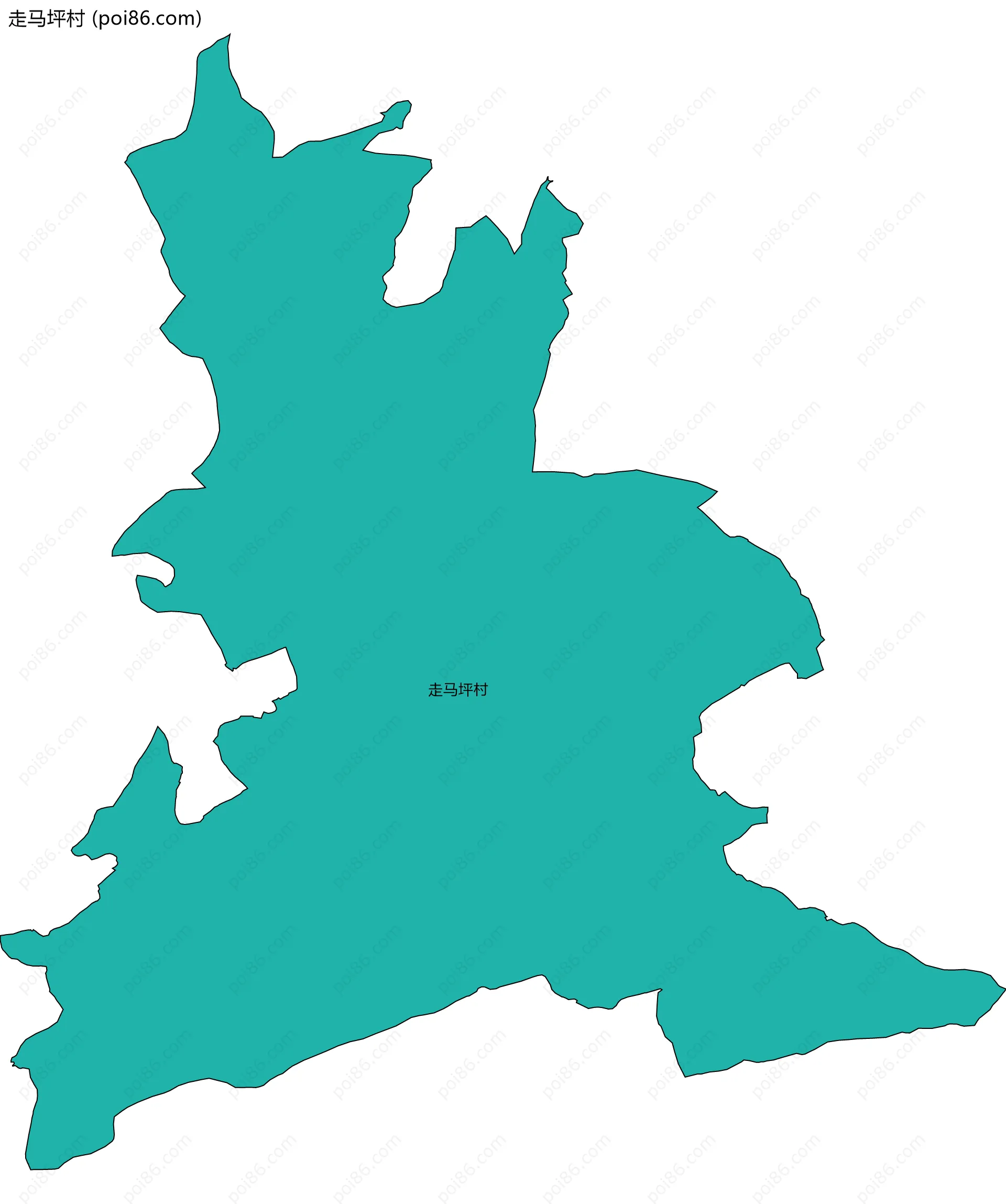 走马坪村边界地图