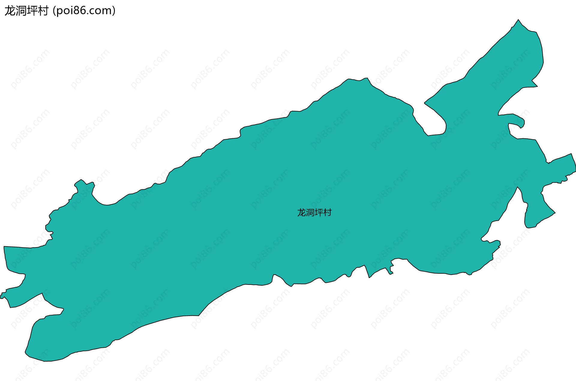 龙洞坪村边界地图
