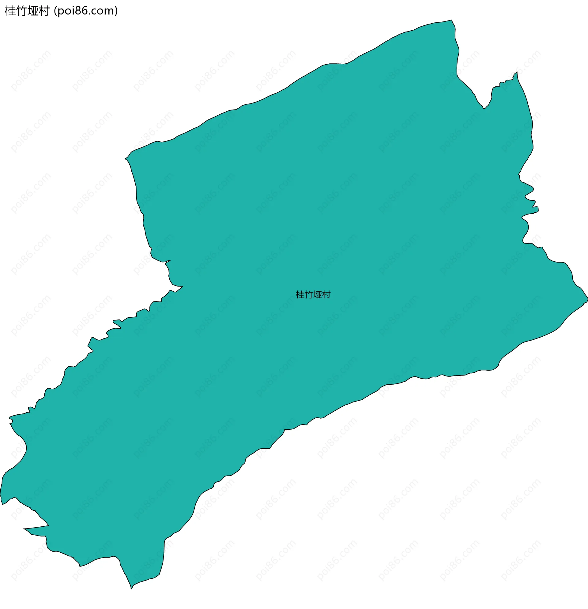 桂竹垭村边界地图