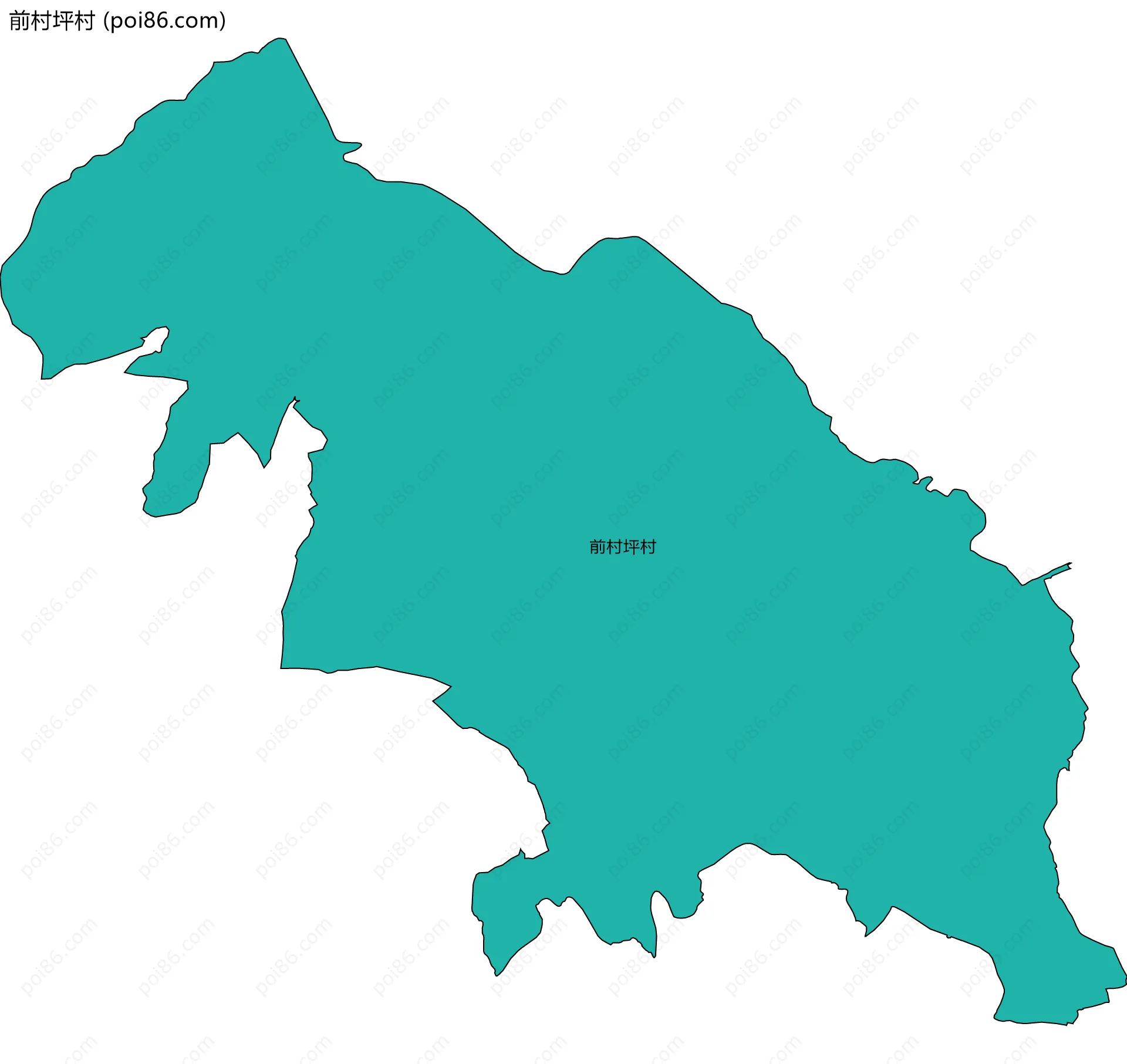 前村坪村边界地图