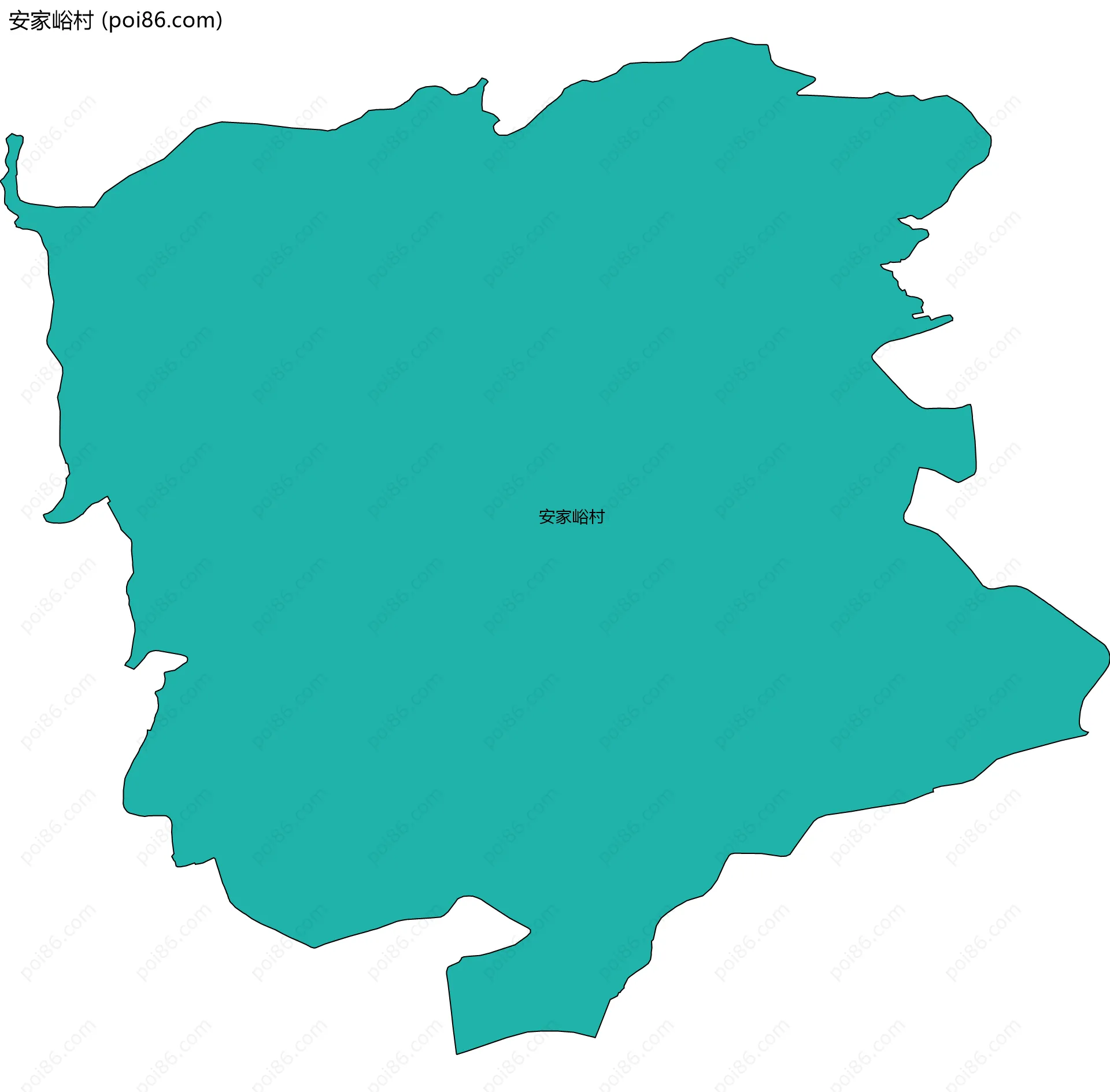 安家峪村边界地图