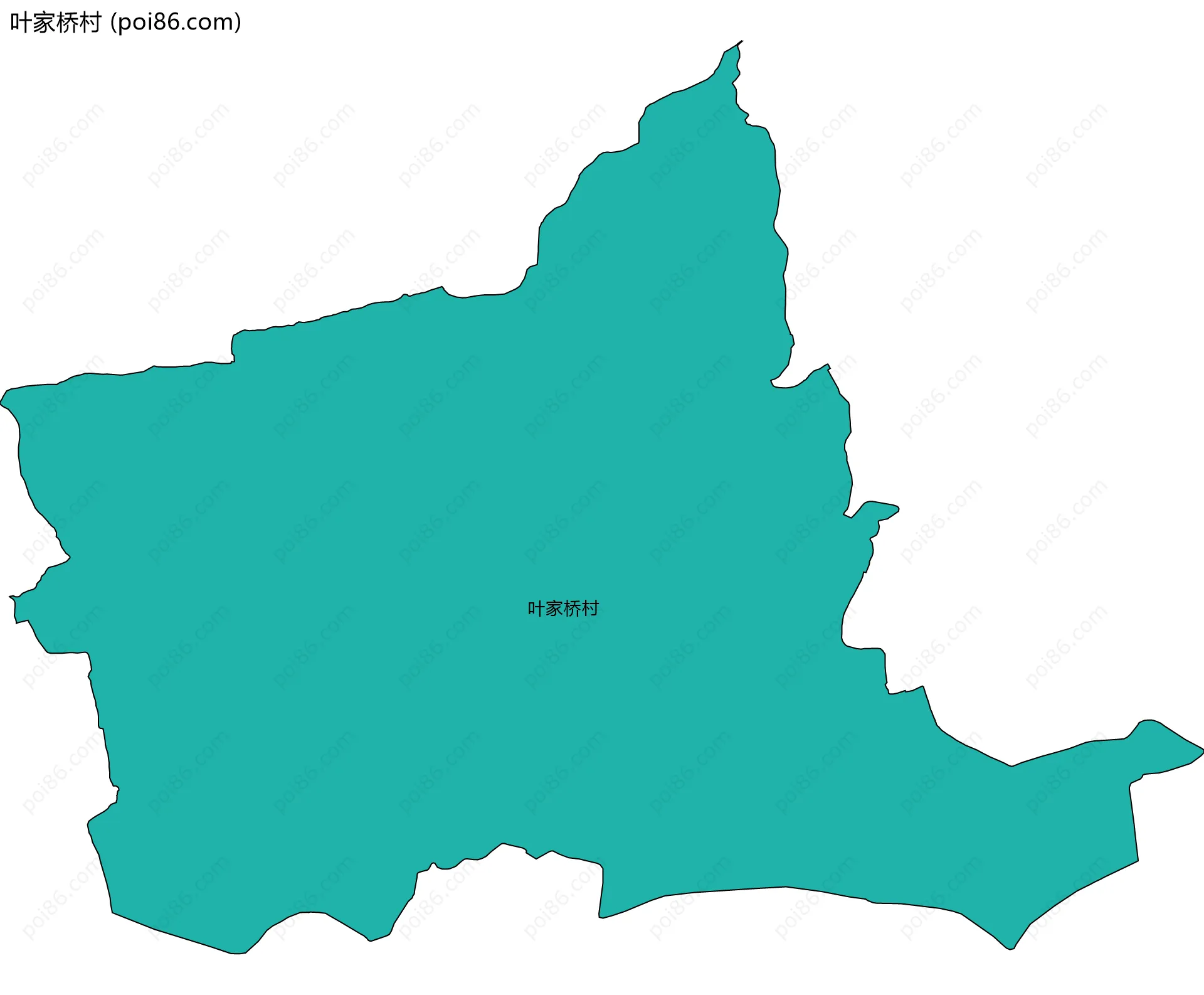 叶家桥村边界地图