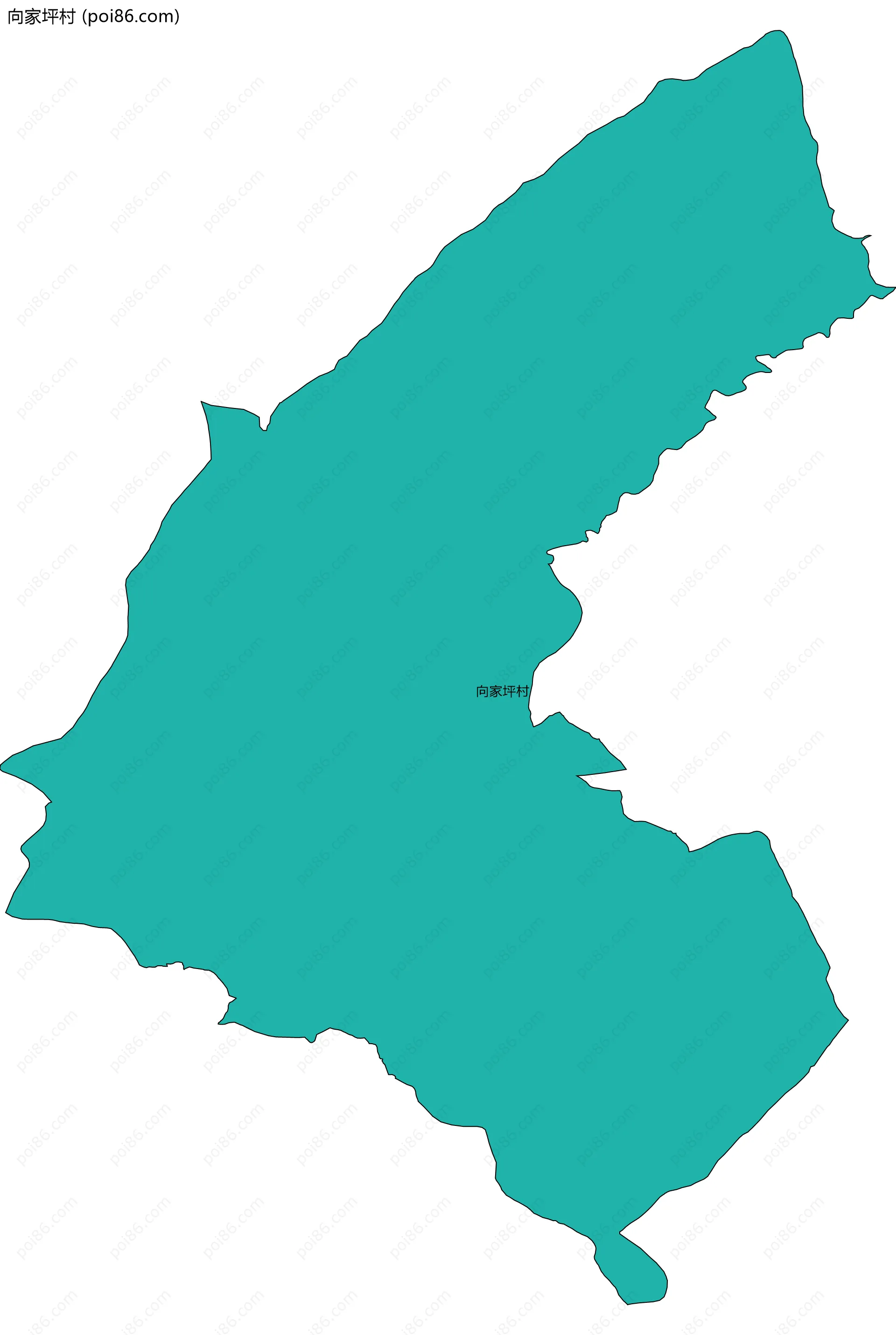 向家坪村边界地图