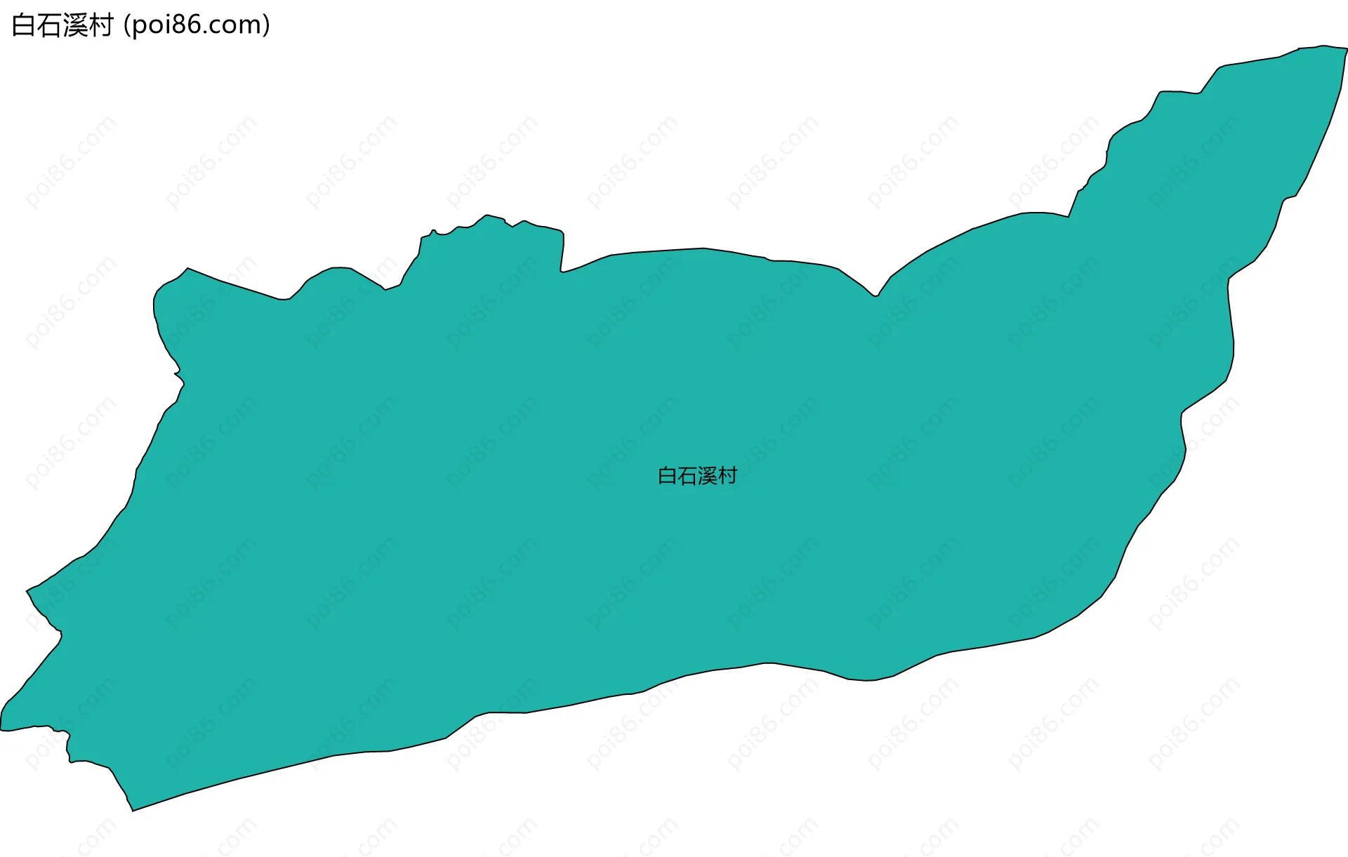 白石溪村边界地图