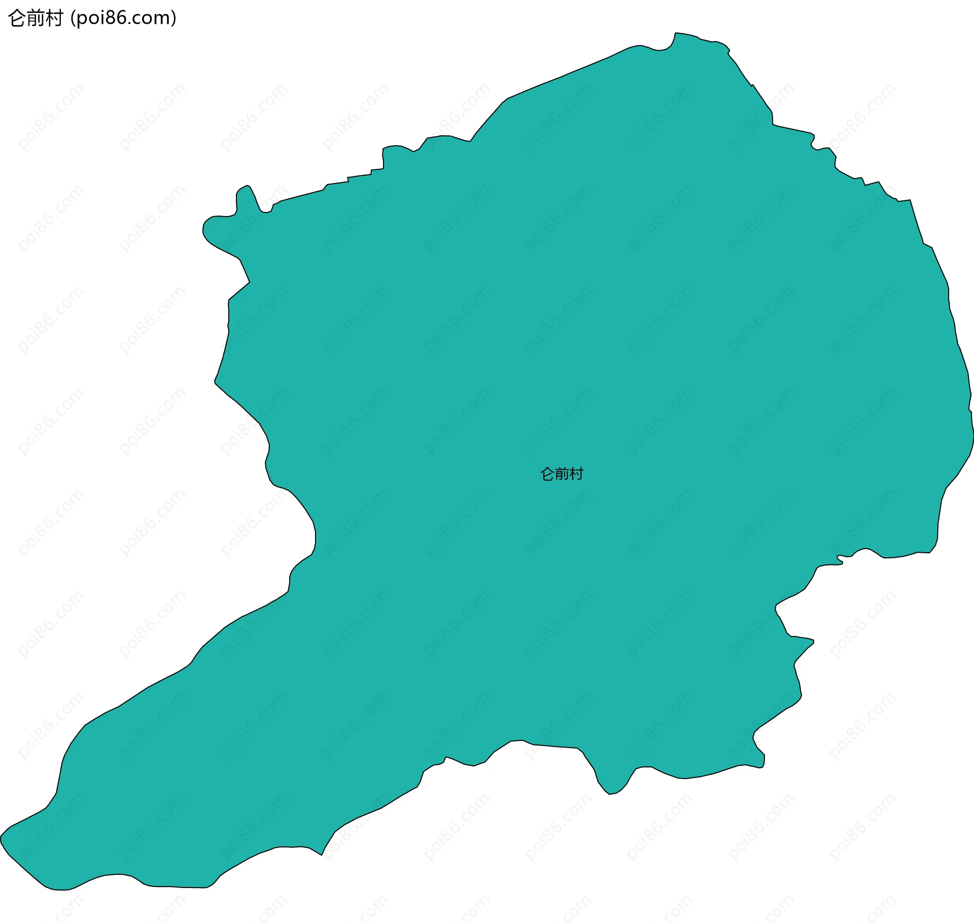 仑前村边界地图