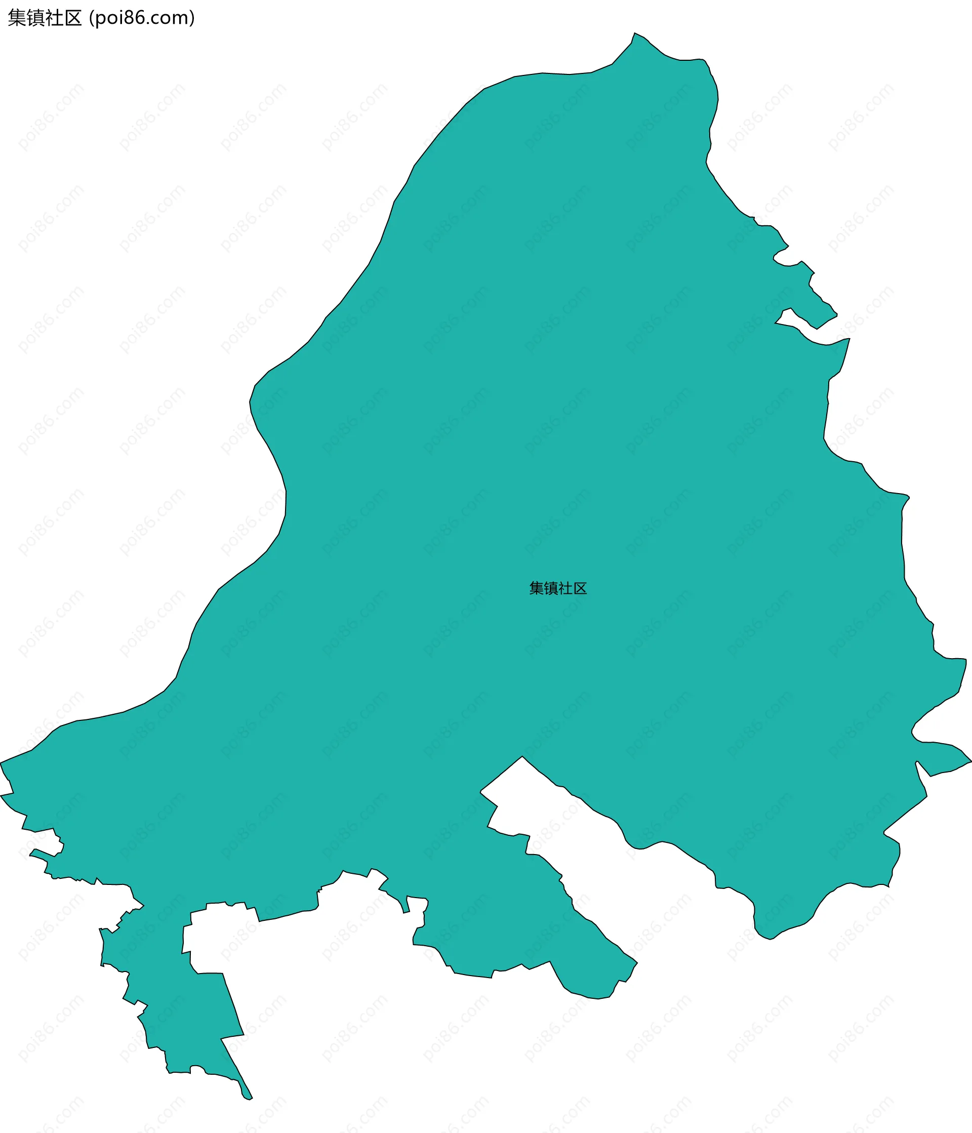 集镇社区边界地图