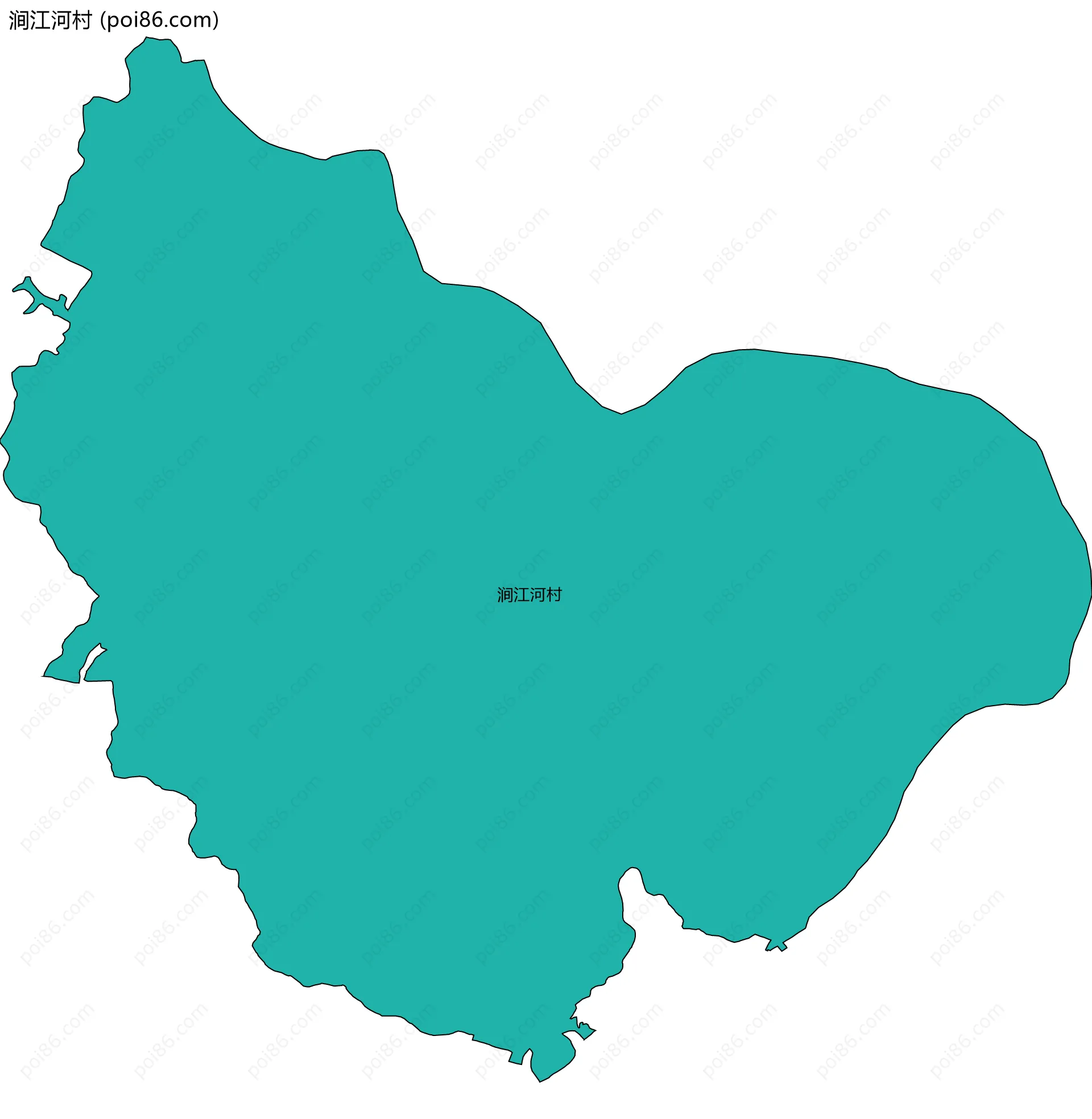 涧江河村边界地图