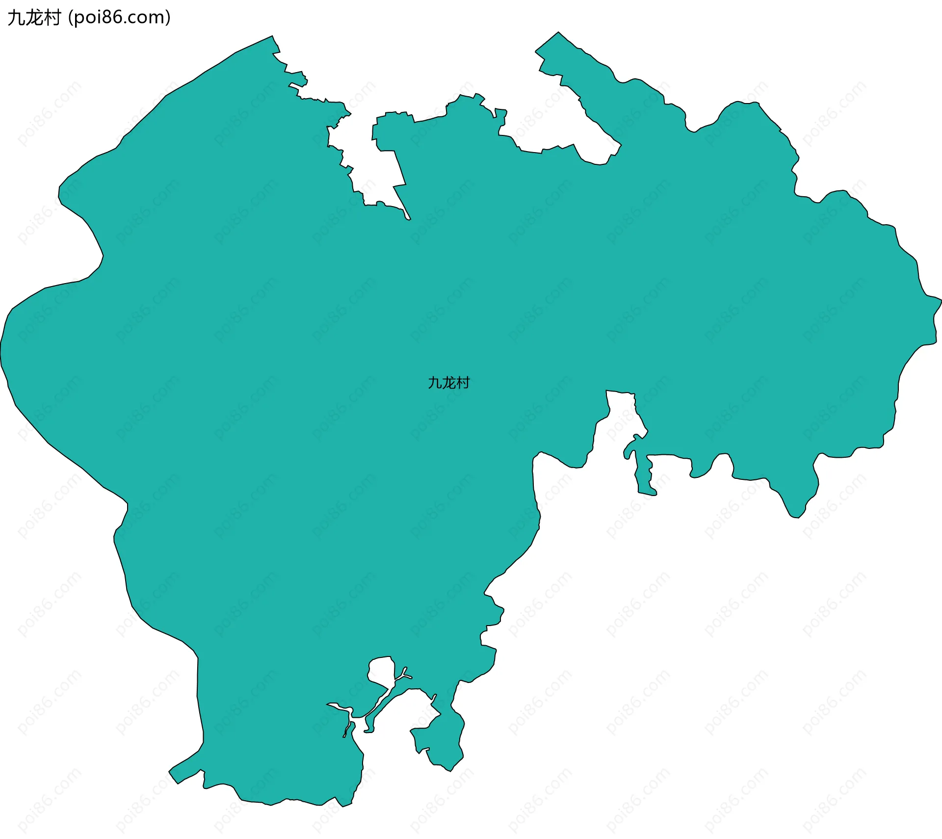 九龙村边界地图