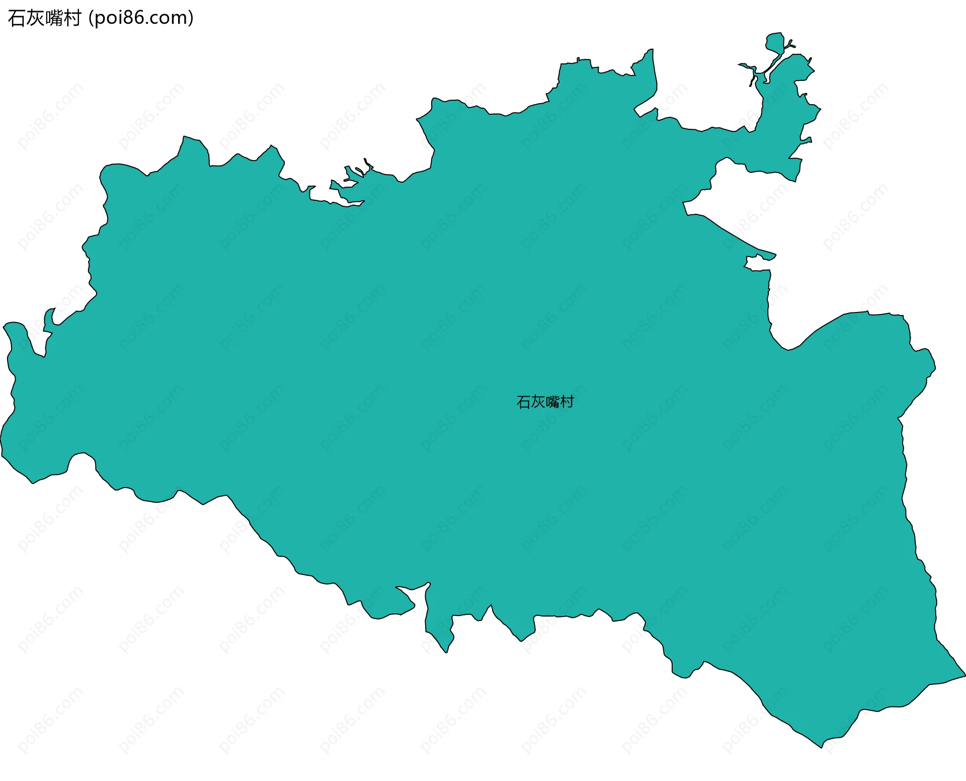石灰嘴村边界地图