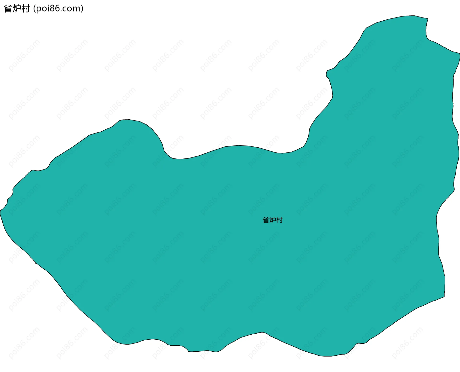 省炉村边界地图