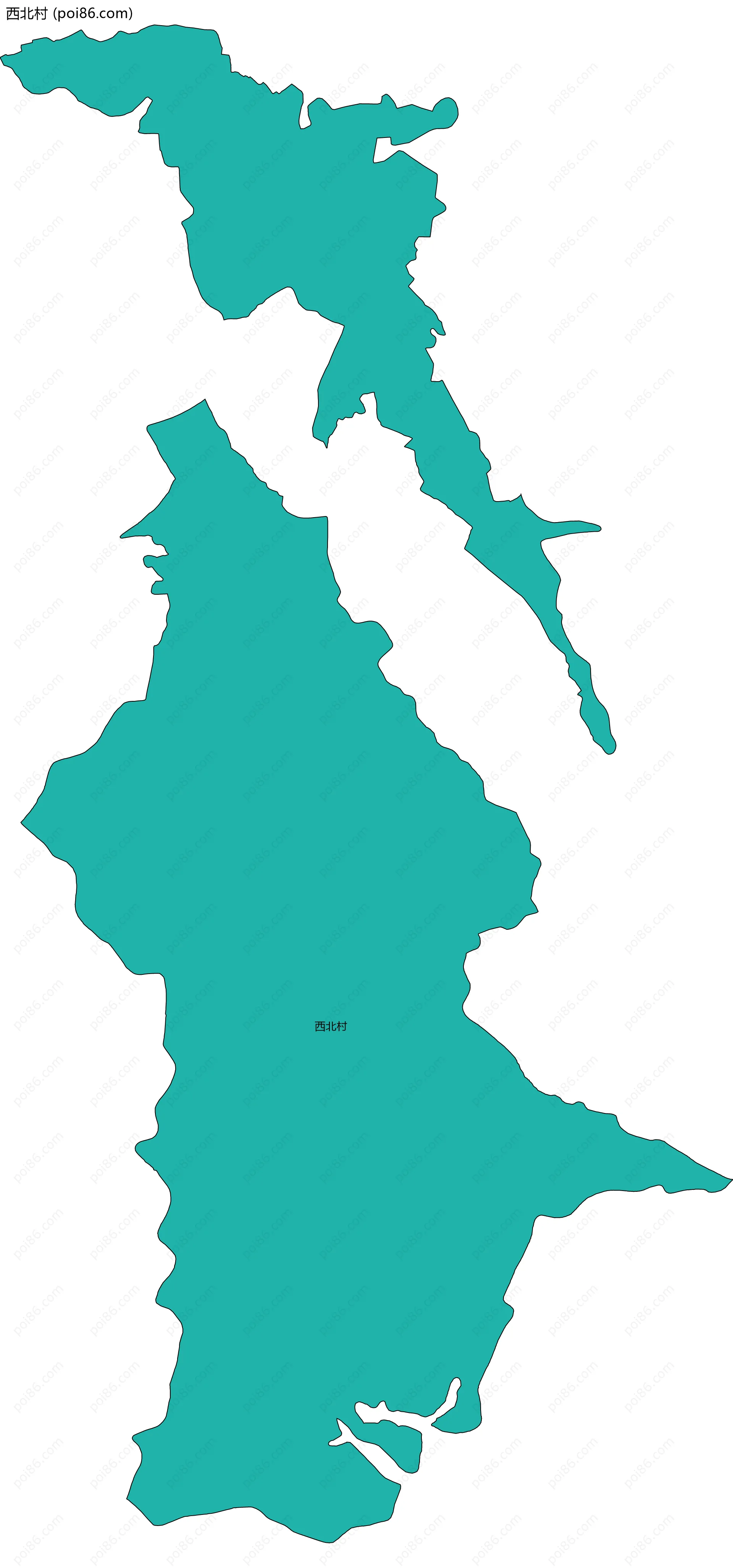 西北村边界地图