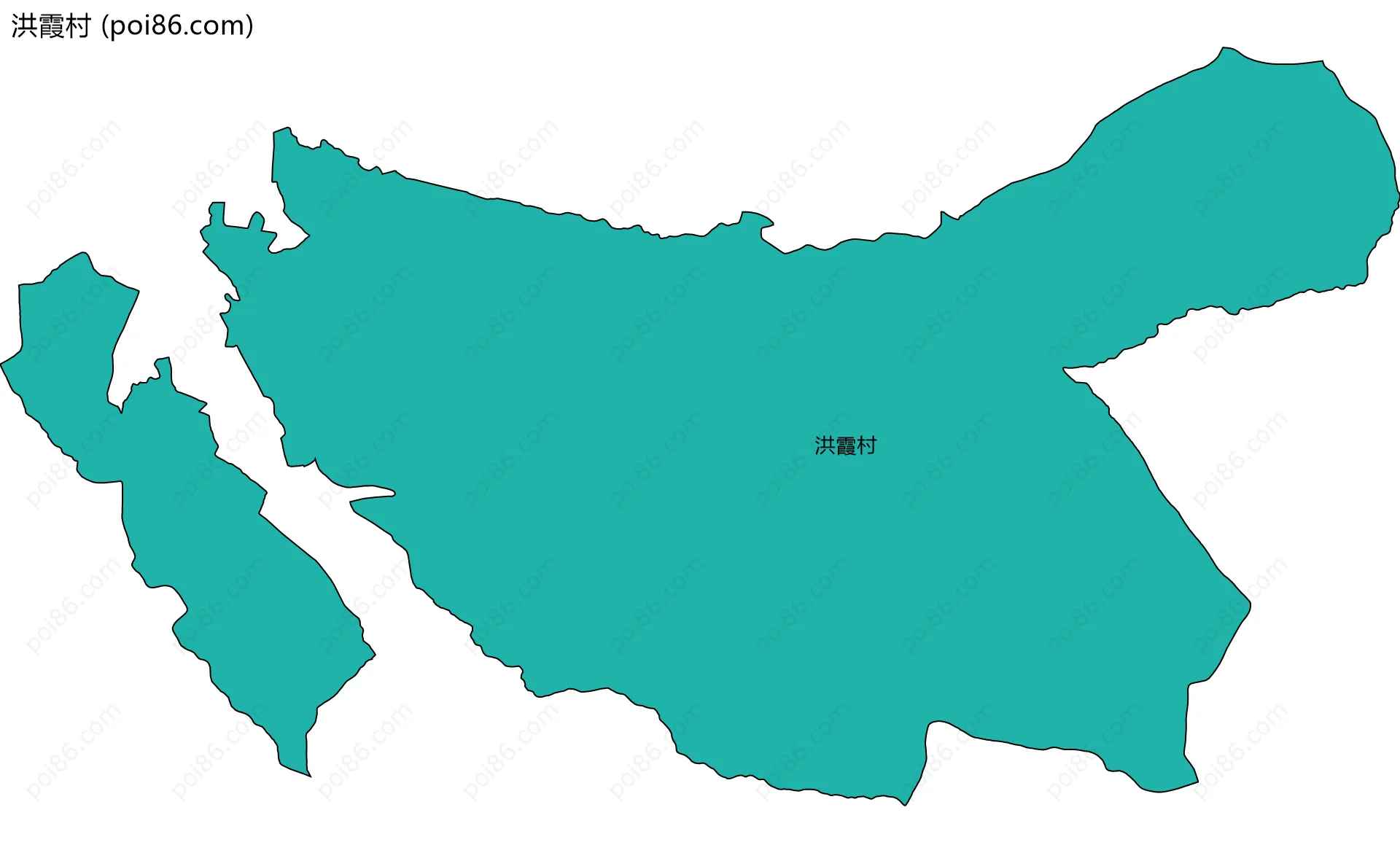 洪霞村边界地图