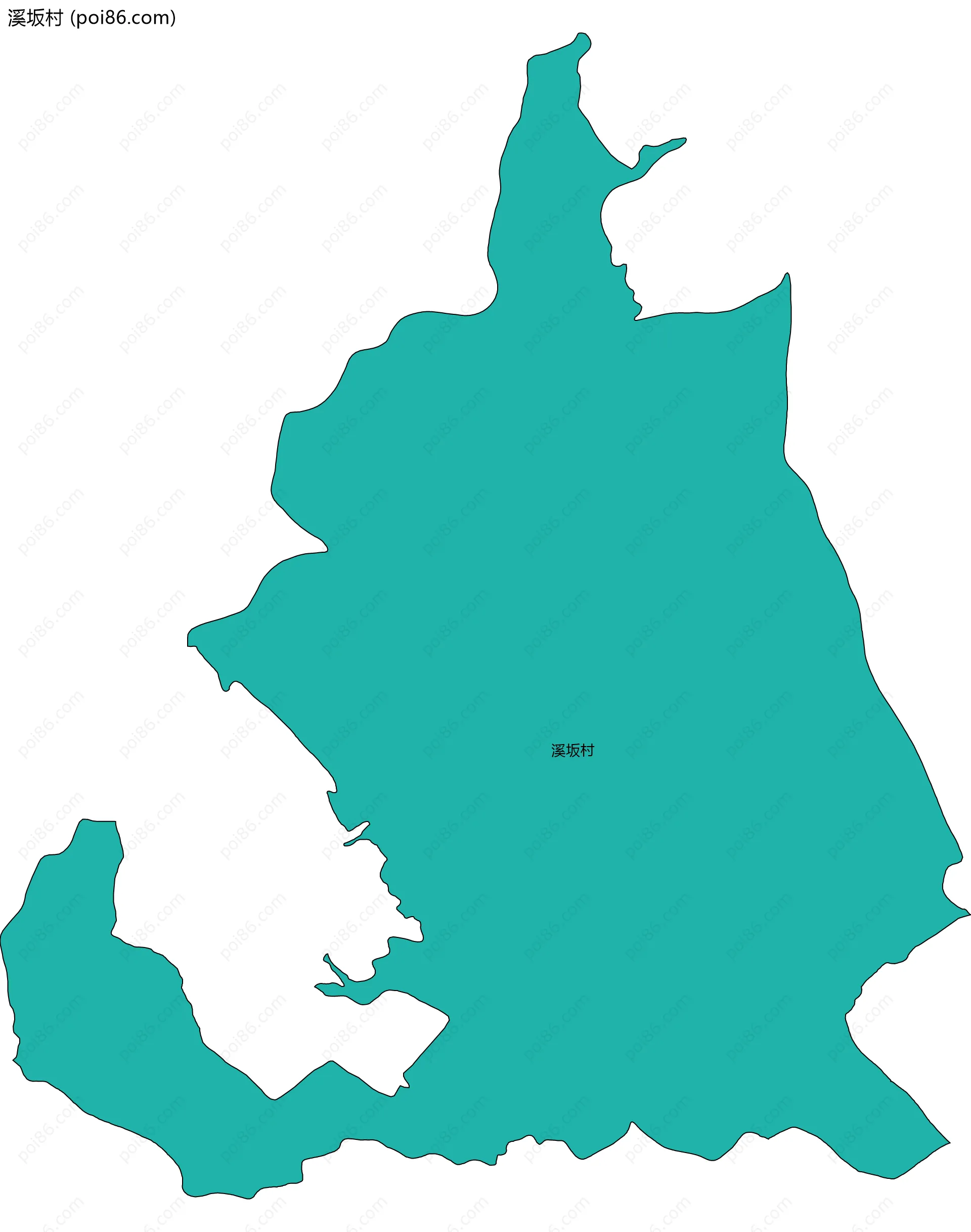 溪坂村边界地图