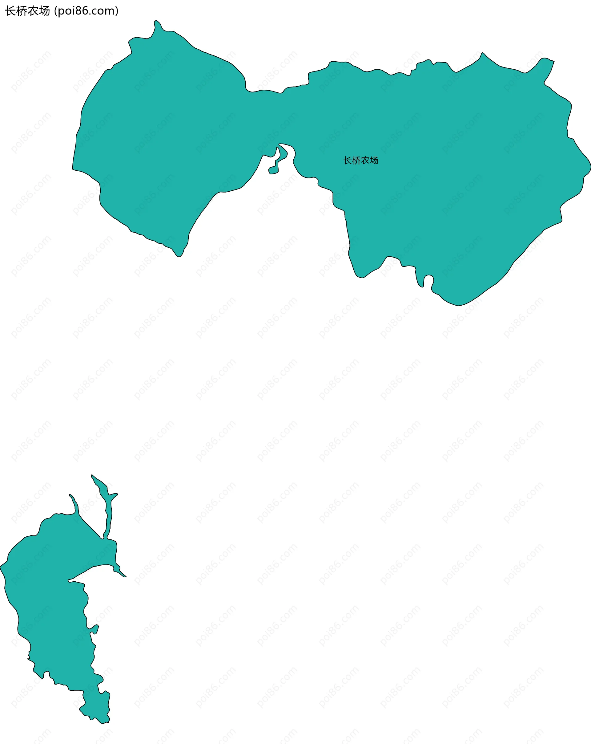 长桥农场边界地图