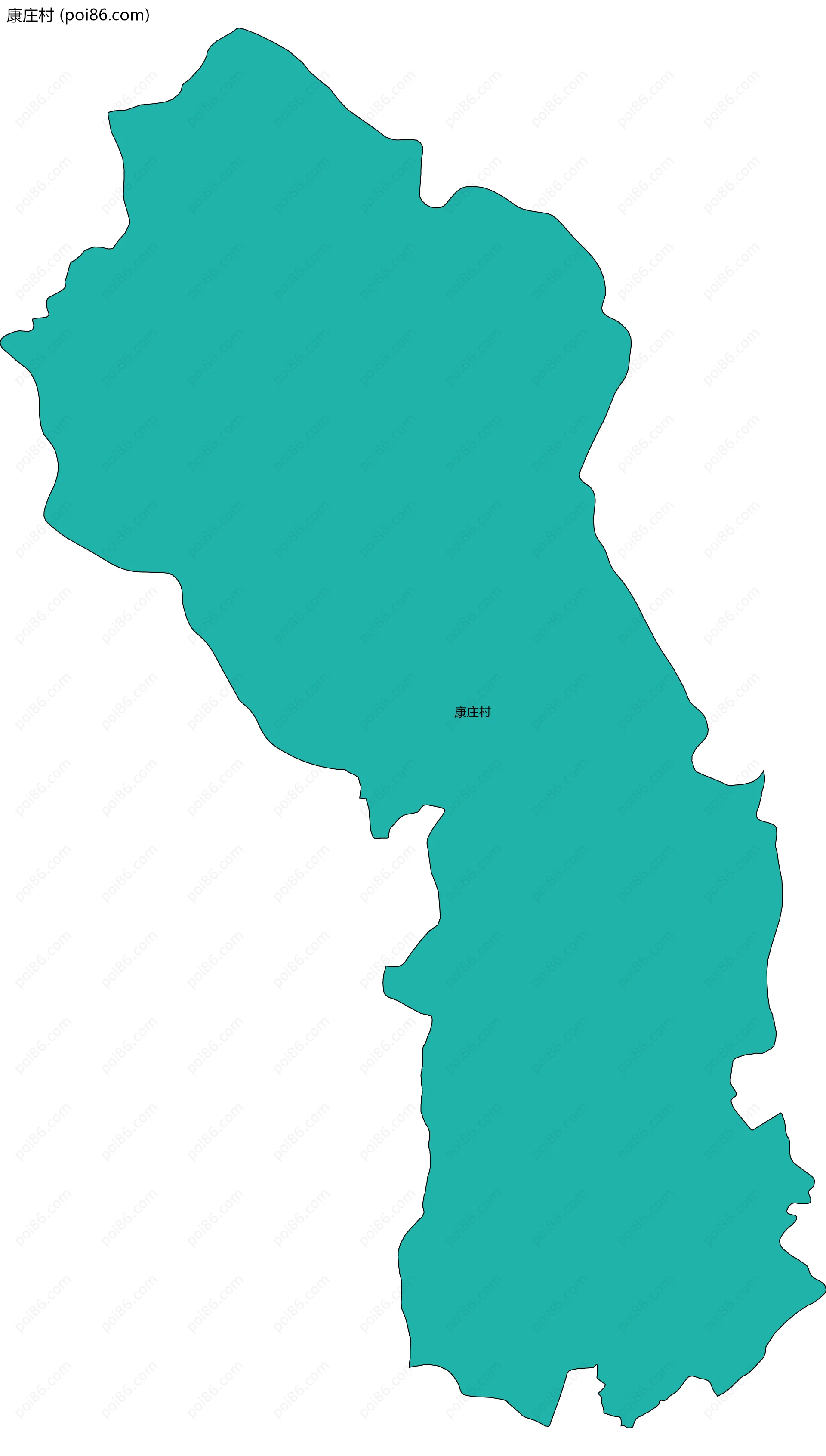 康庄村边界地图