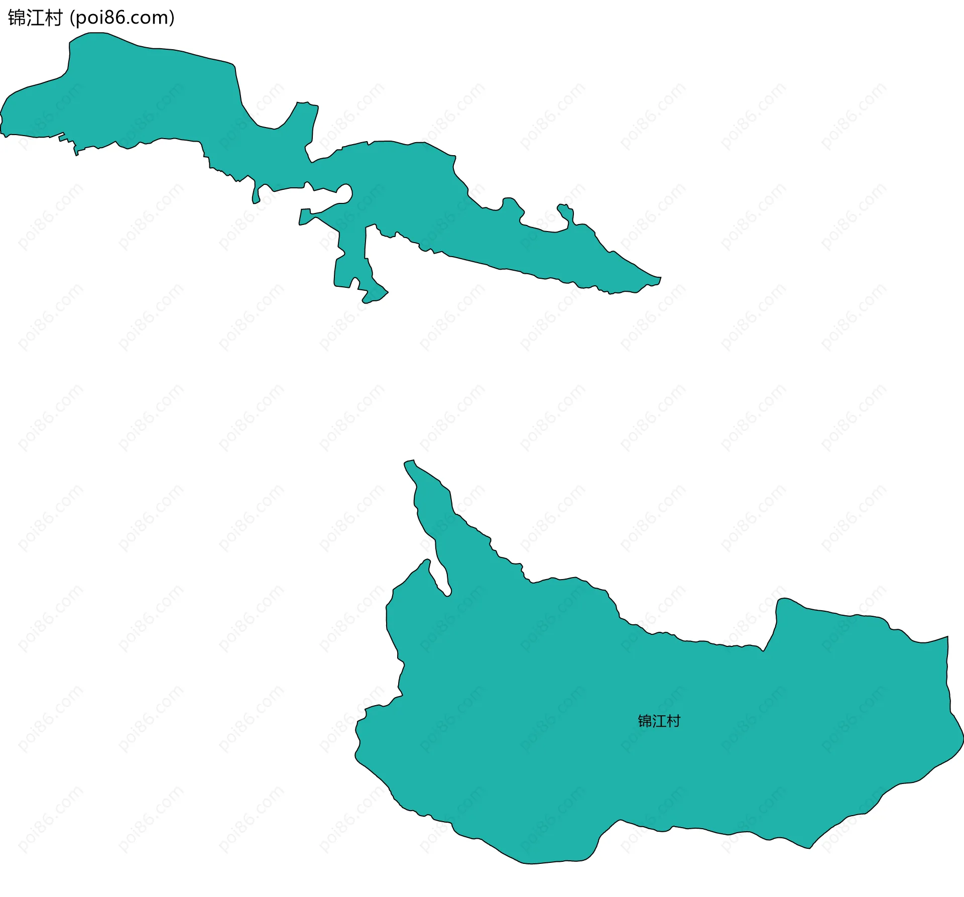 锦江村边界地图