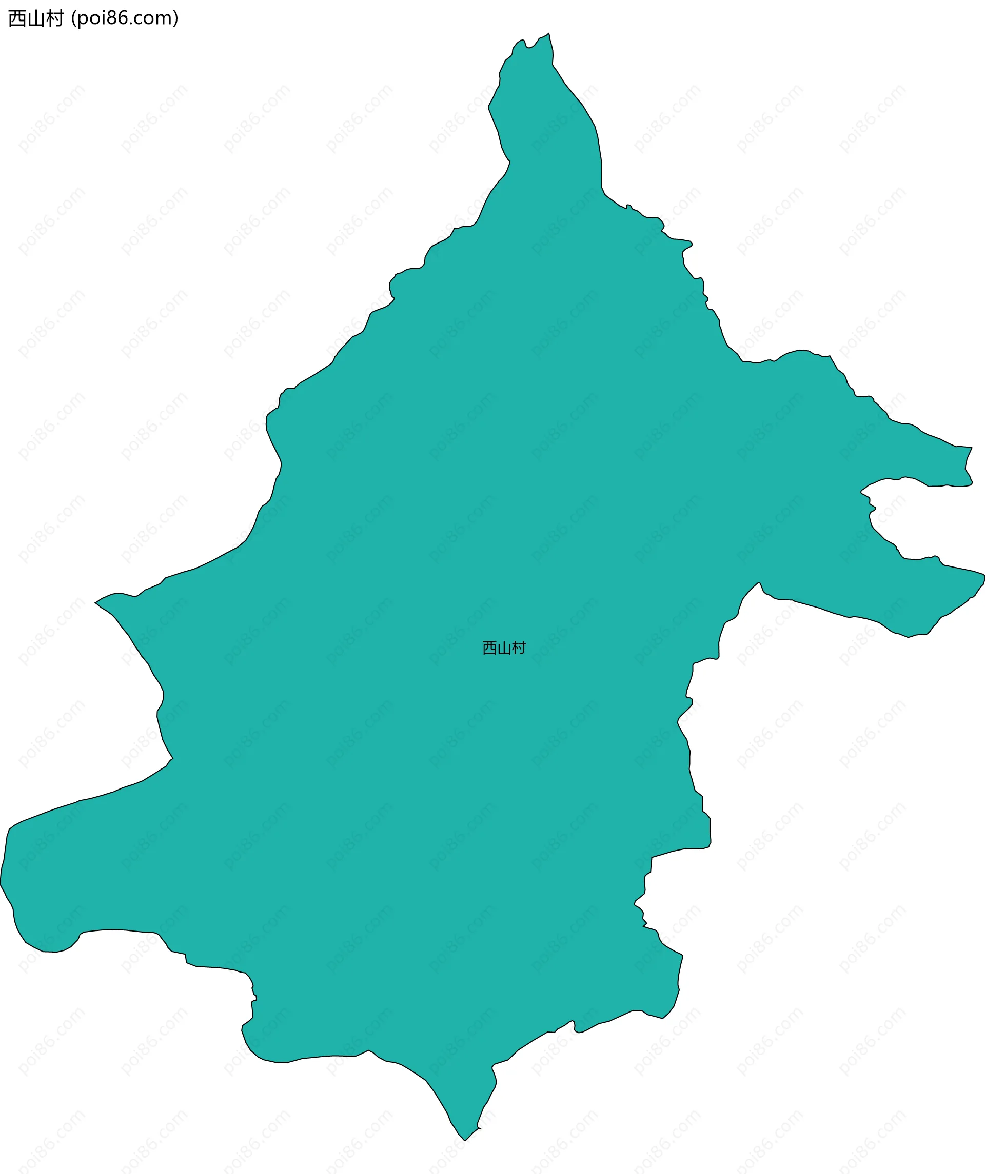 西山村边界地图