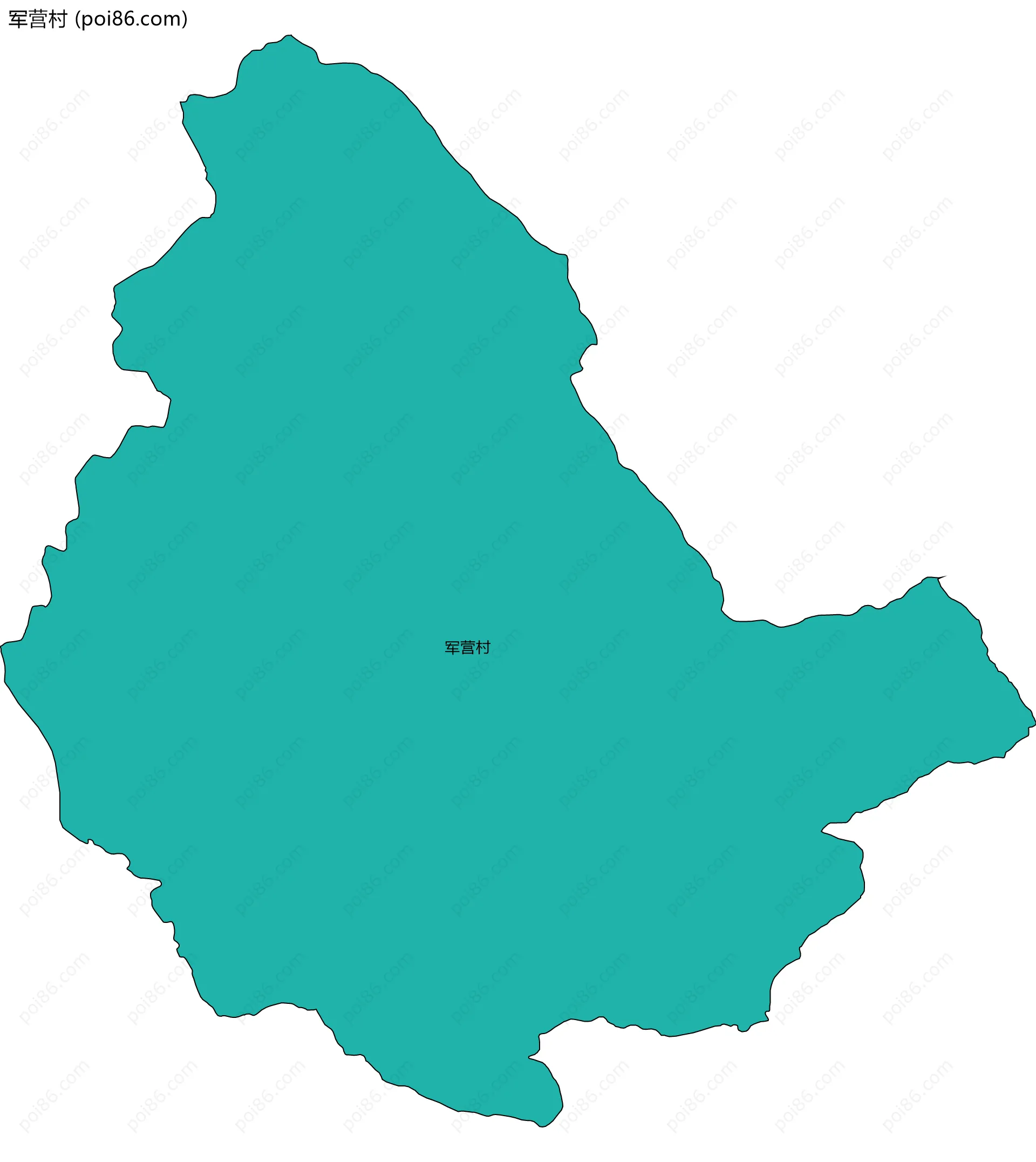 军营村边界地图