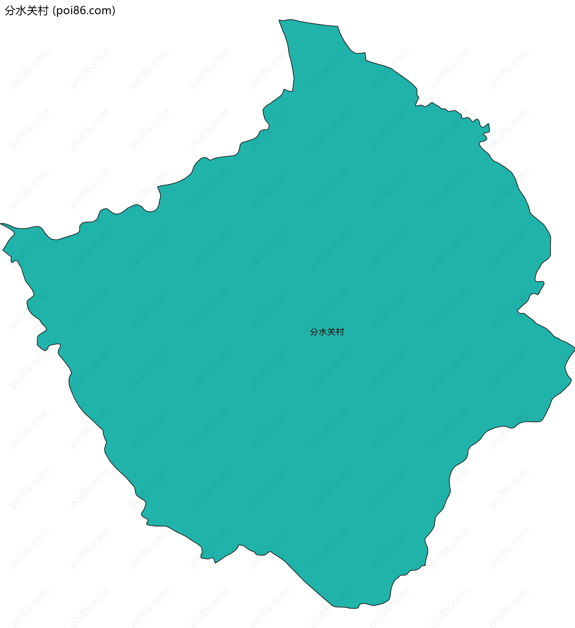 分水关村边界地图