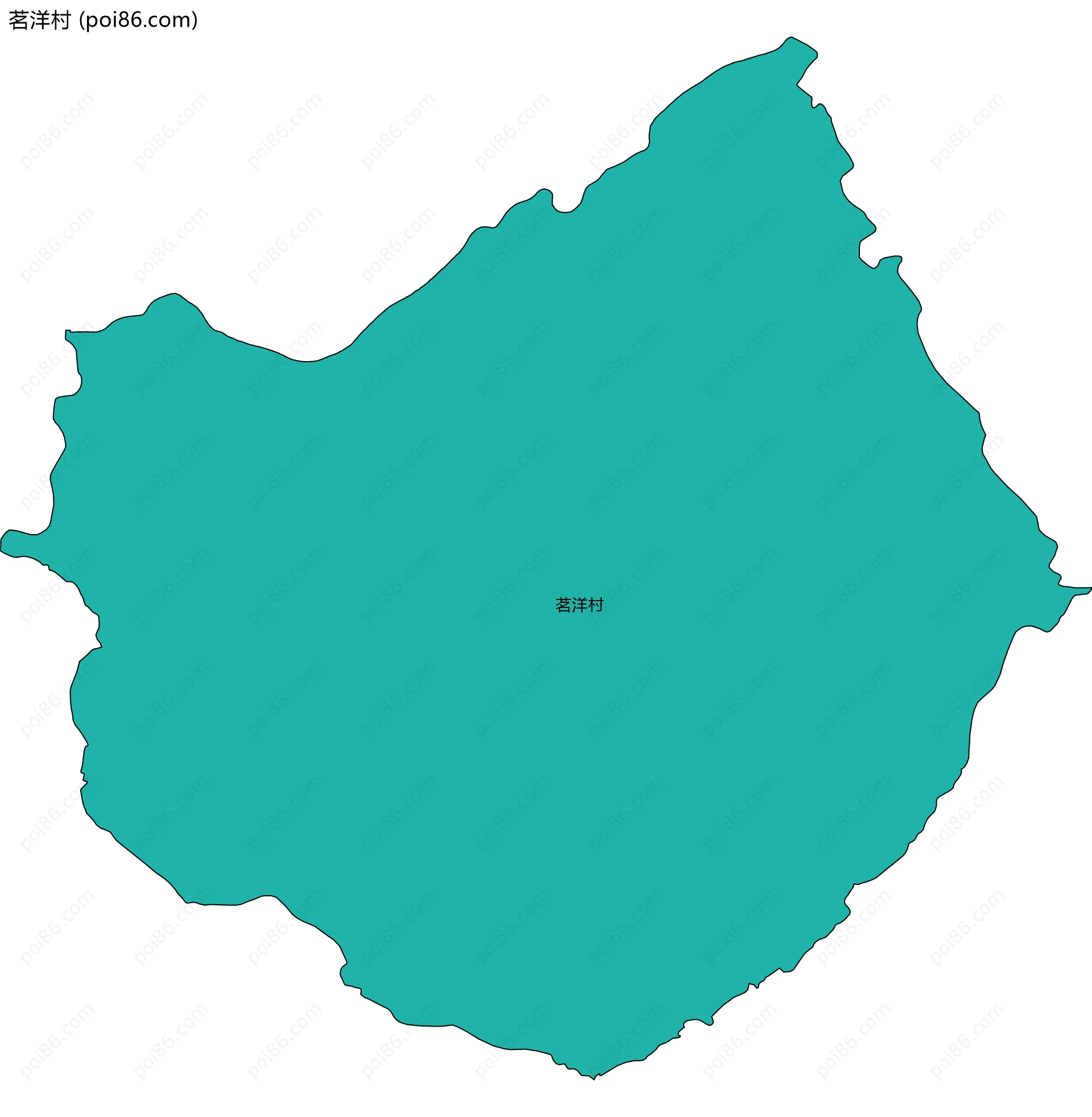 茗洋村边界地图