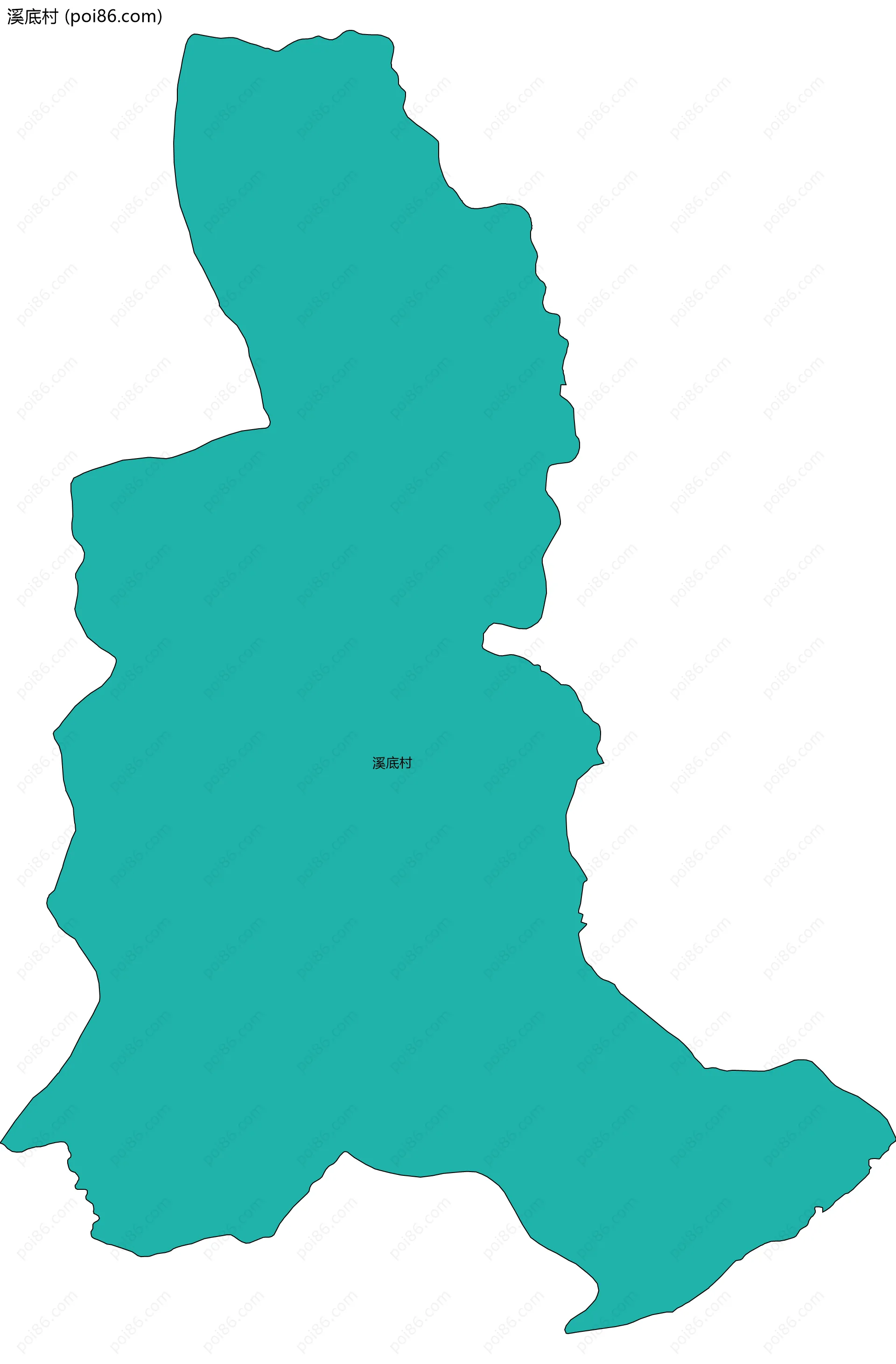 溪底村边界地图