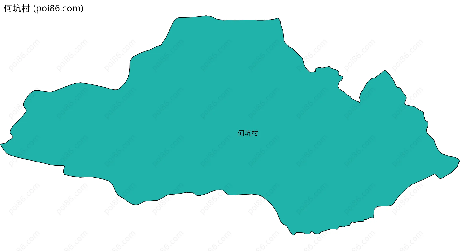 何坑村边界地图