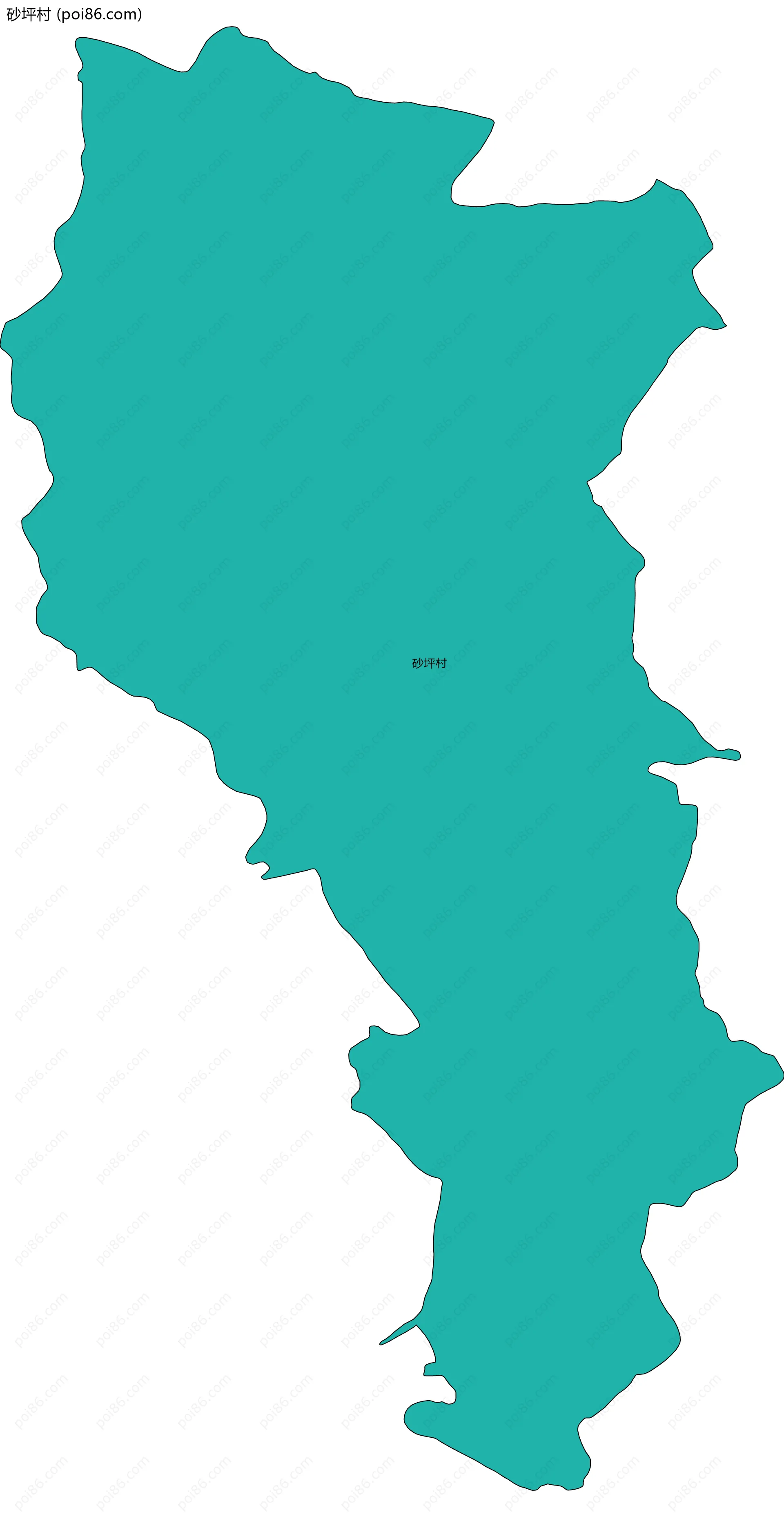 砂坪村边界地图