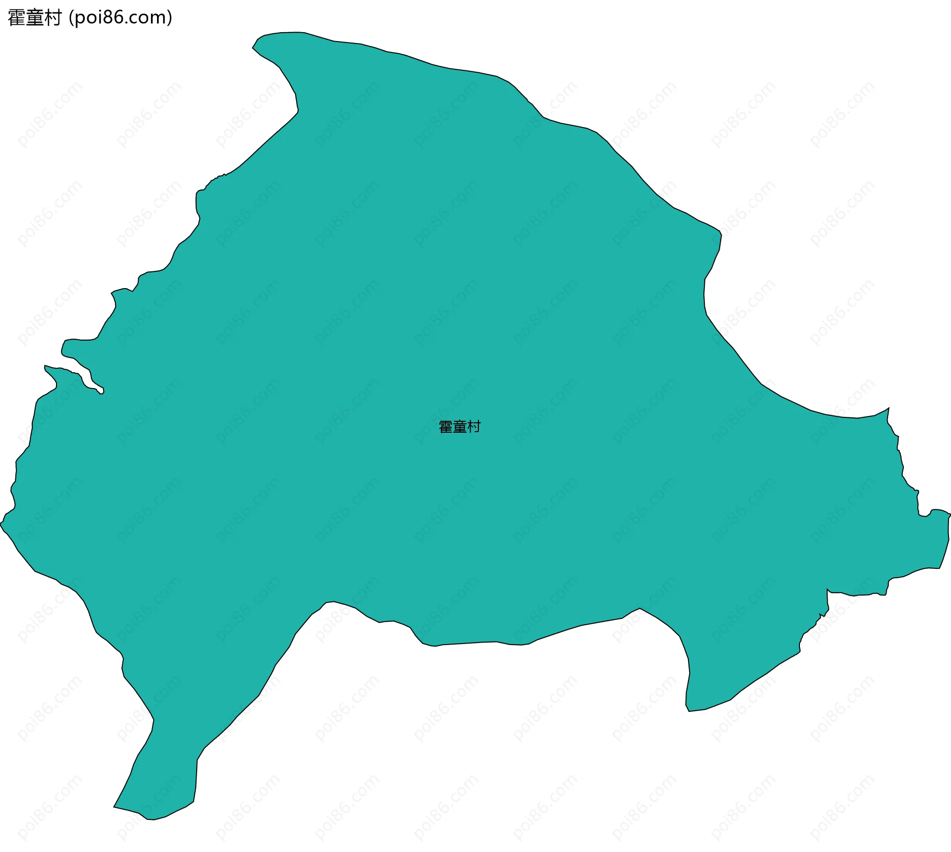 霍童村边界地图