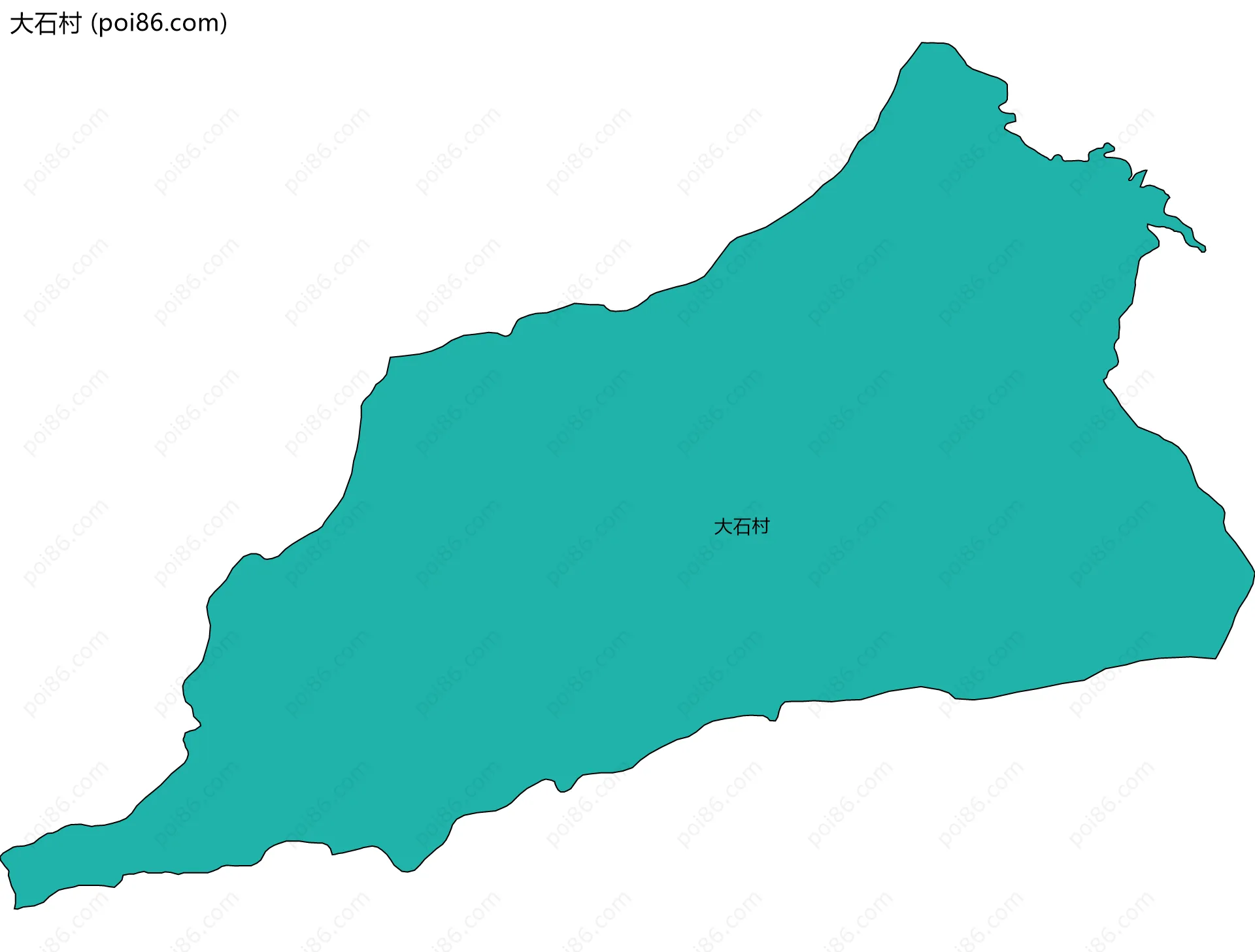 大石村边界地图