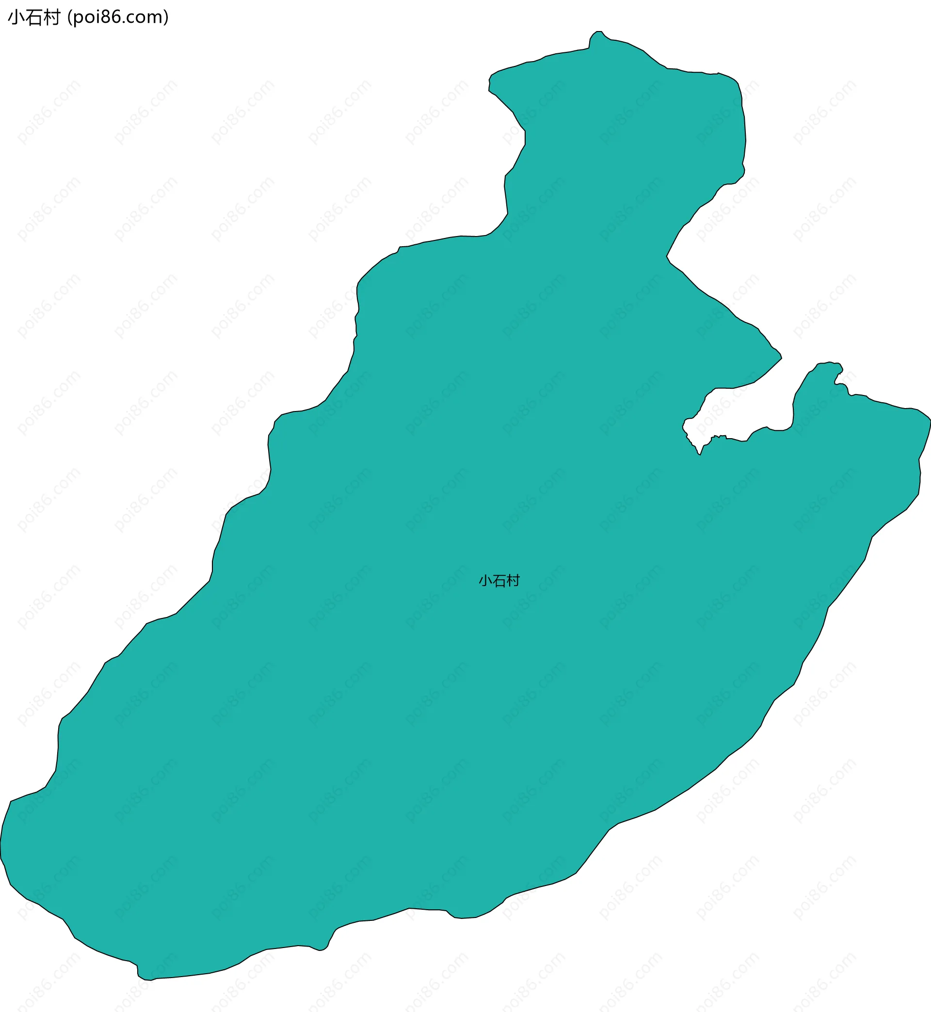 小石村边界地图