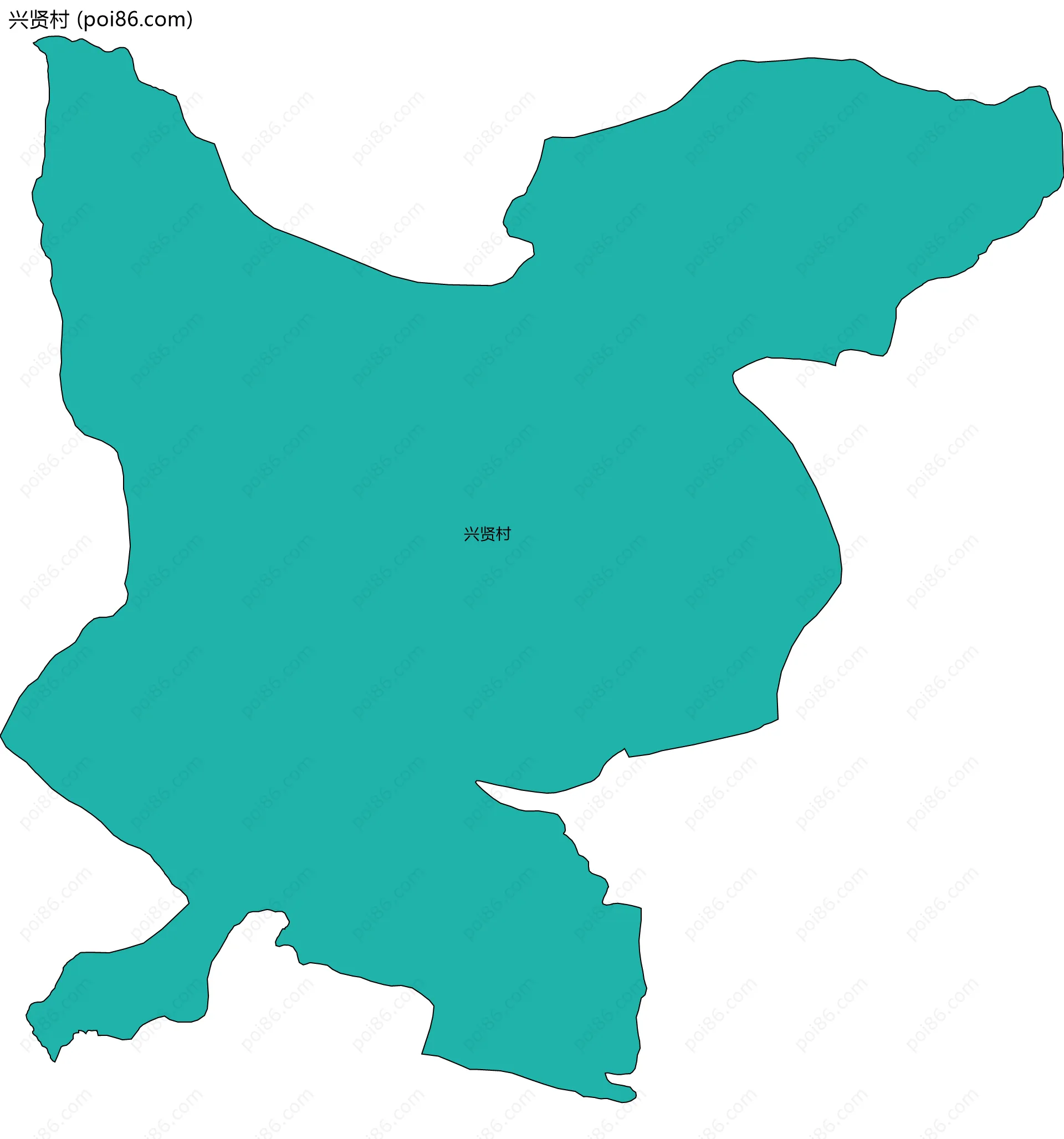 兴贤村边界地图