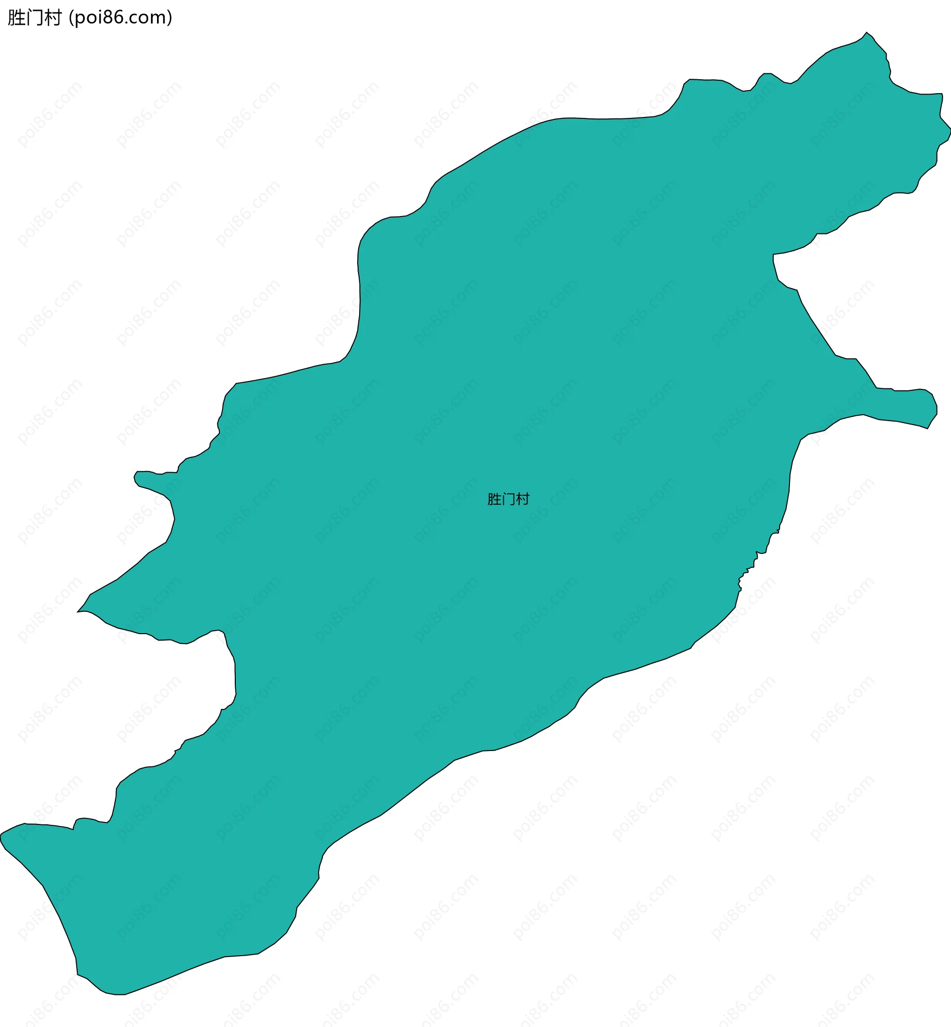 胜门村边界地图