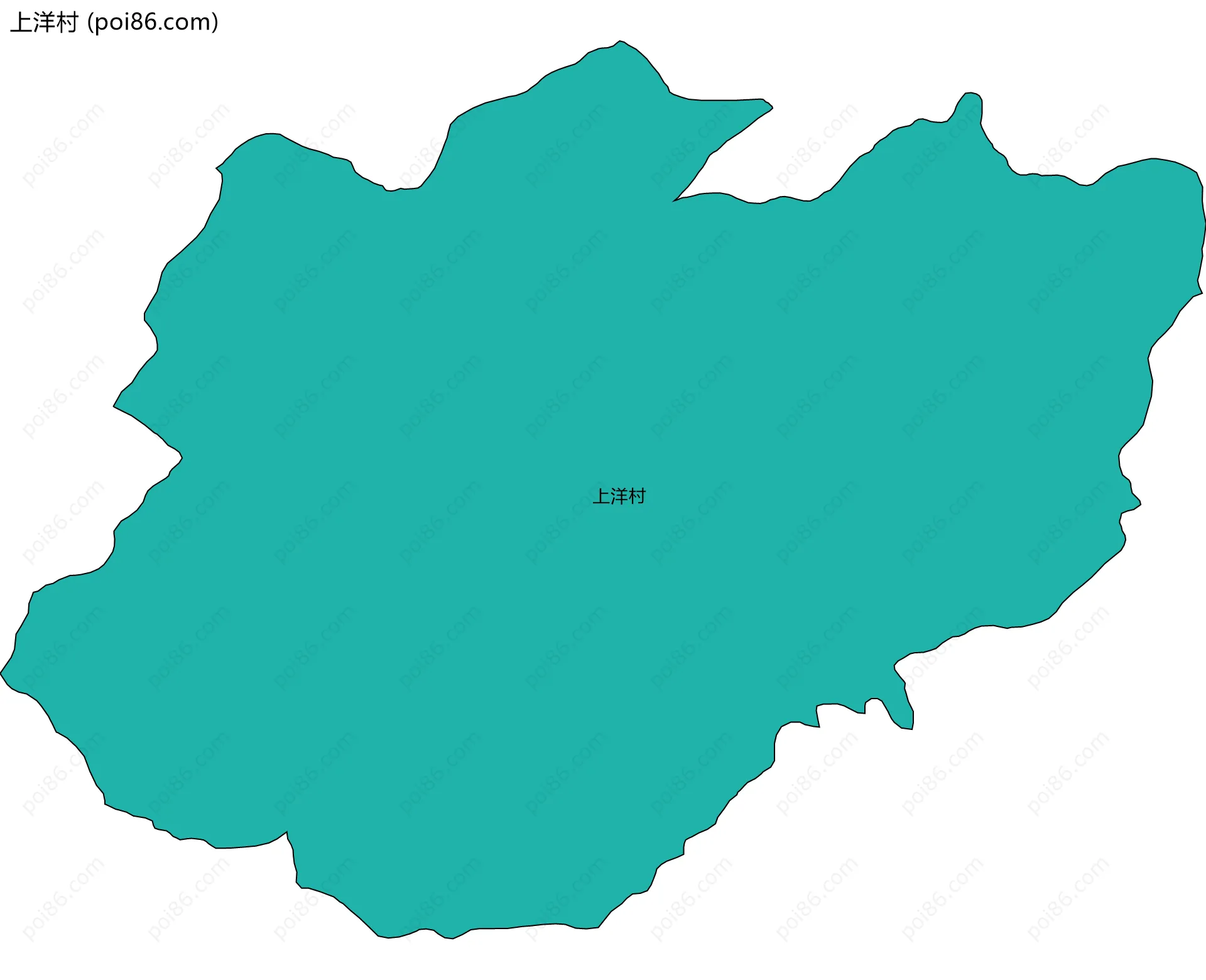 上洋村边界地图