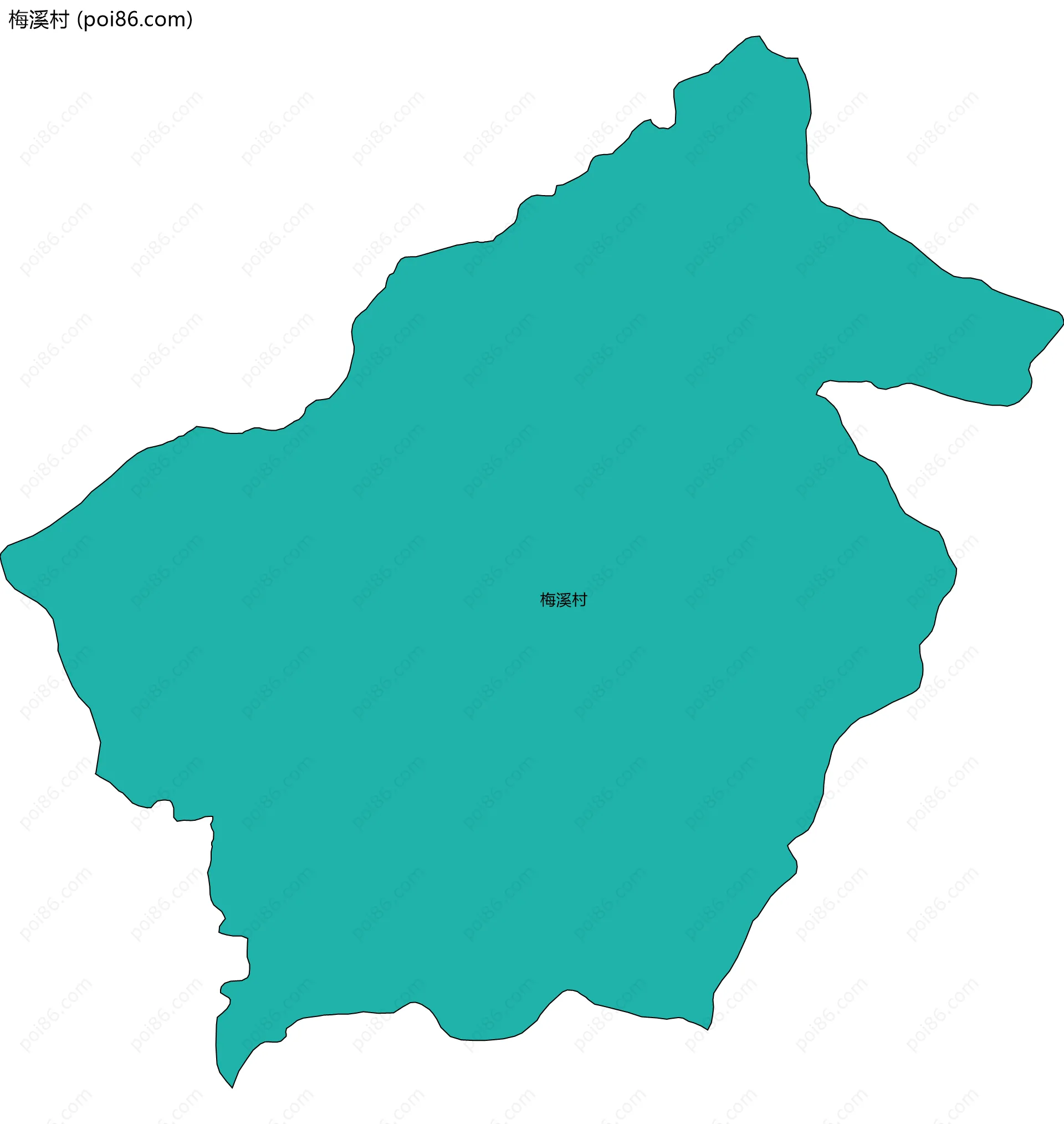 梅溪村边界地图