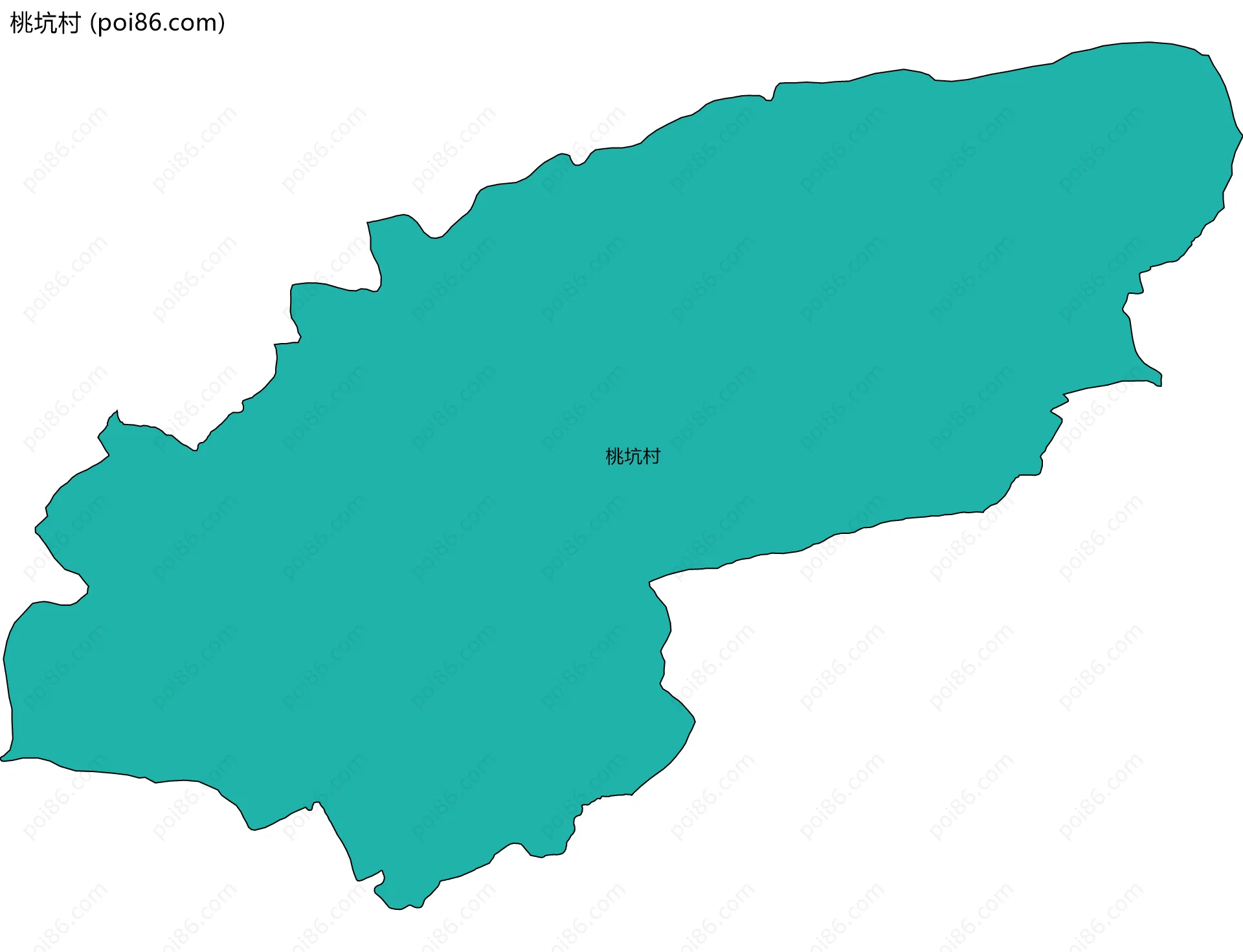 桃坑村边界地图