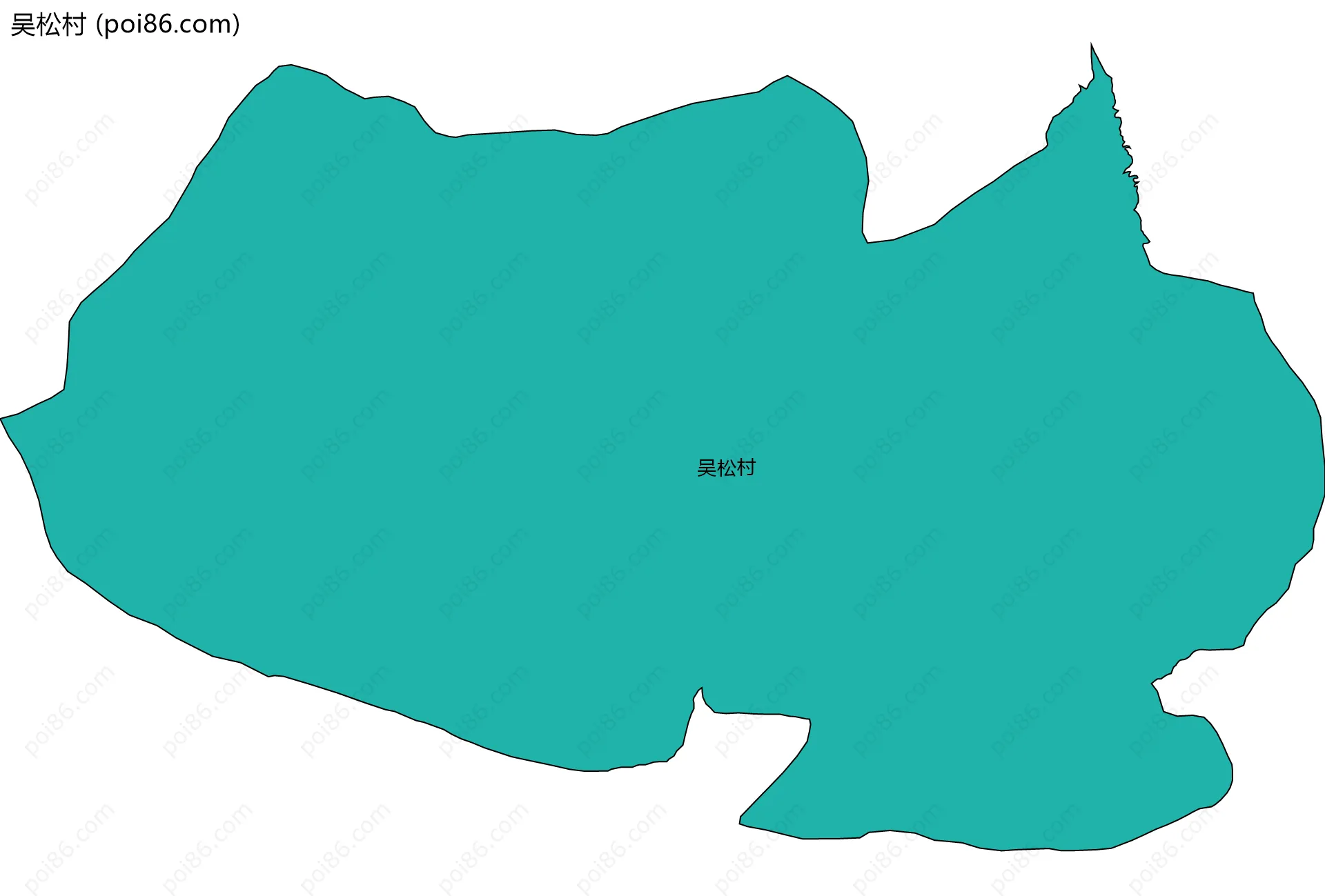 吴松村边界地图